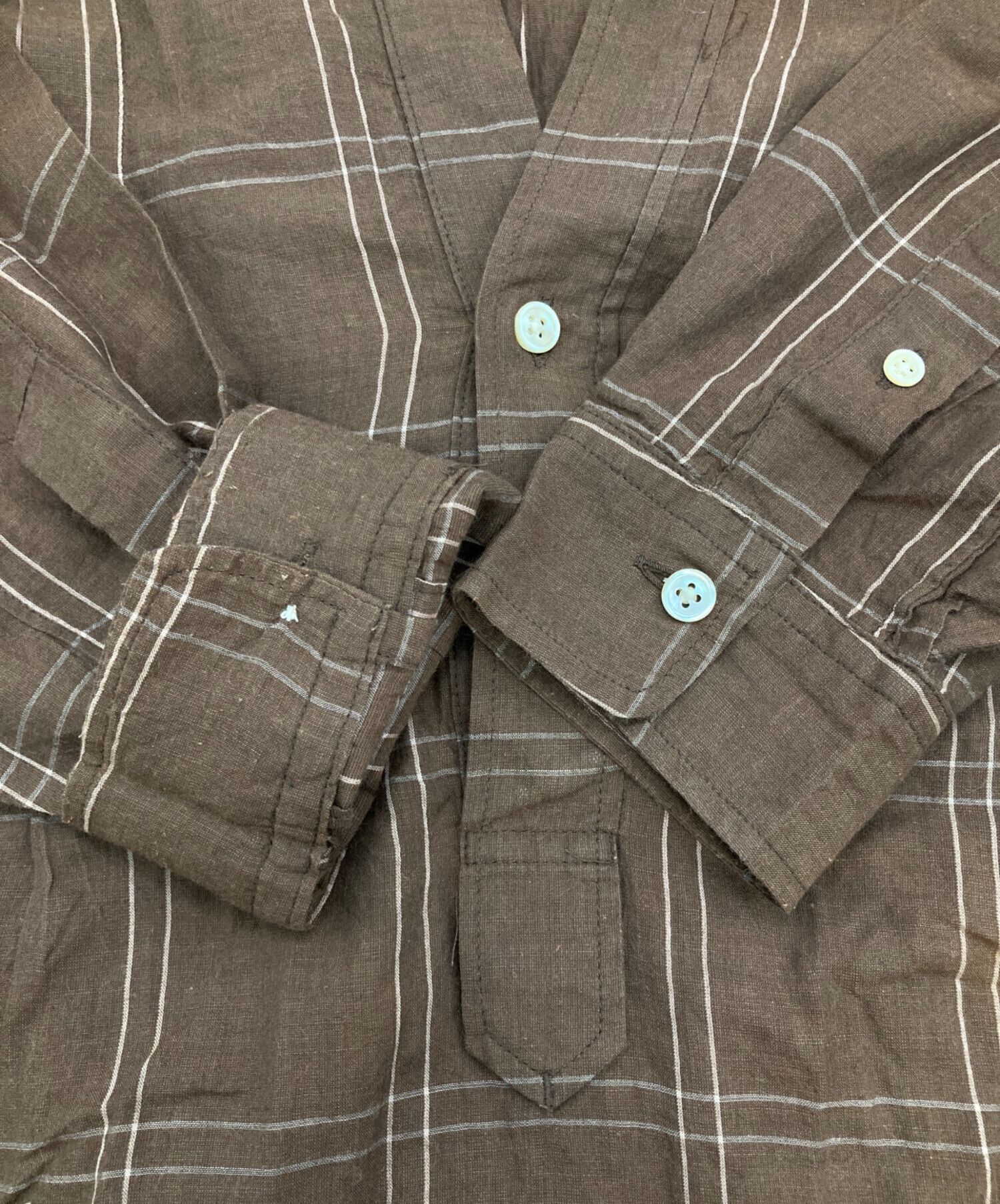AURALEE SUPER LIGHT CHECK BIG PULLOVER SHIRT 4
