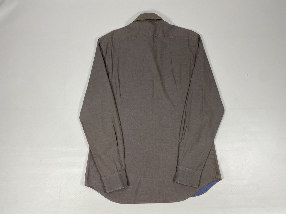 Corneliani Corneliani Indigo Brown Two Tone Light Bronze Shirt Size US L / EU 52-54 / 3 - 13 Thumbnail