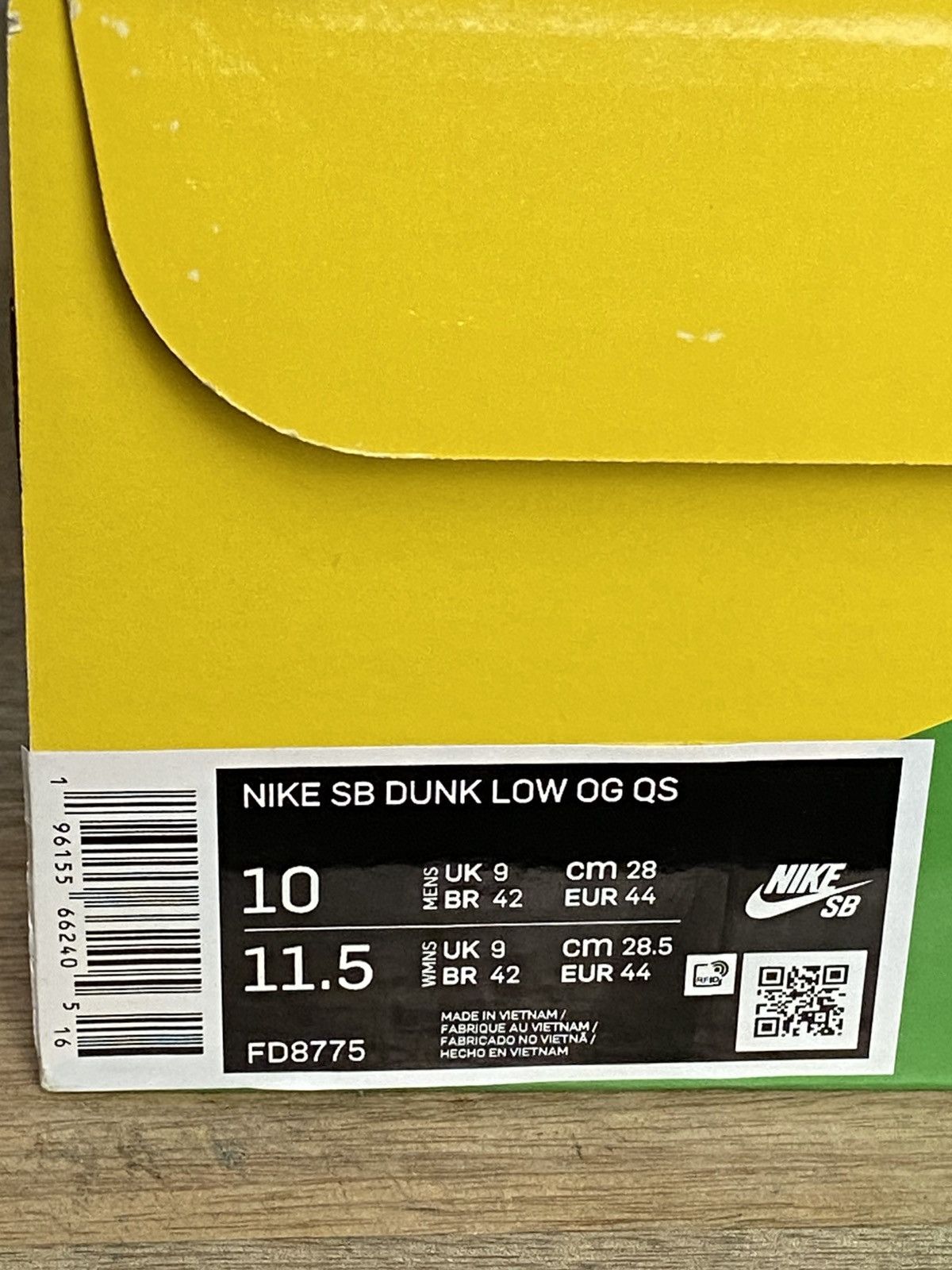 Nike Used Nike SB Dunk Low "Huf San Francisco" Authentic 10US Size US 10 / EU 43 - 13 Thumbnail