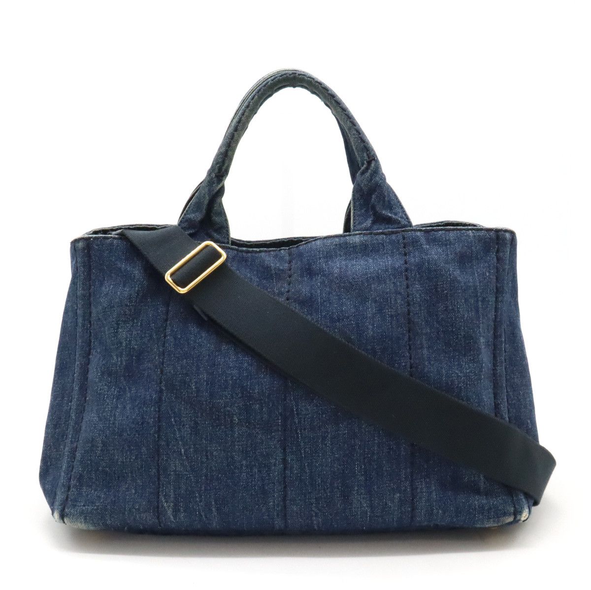 Prada Prada Prada Denim Canvas Canapa Tote Bag Denim Tote Bag B2642B in Good Condition Size ONE SIZE - 1 Thumbnail