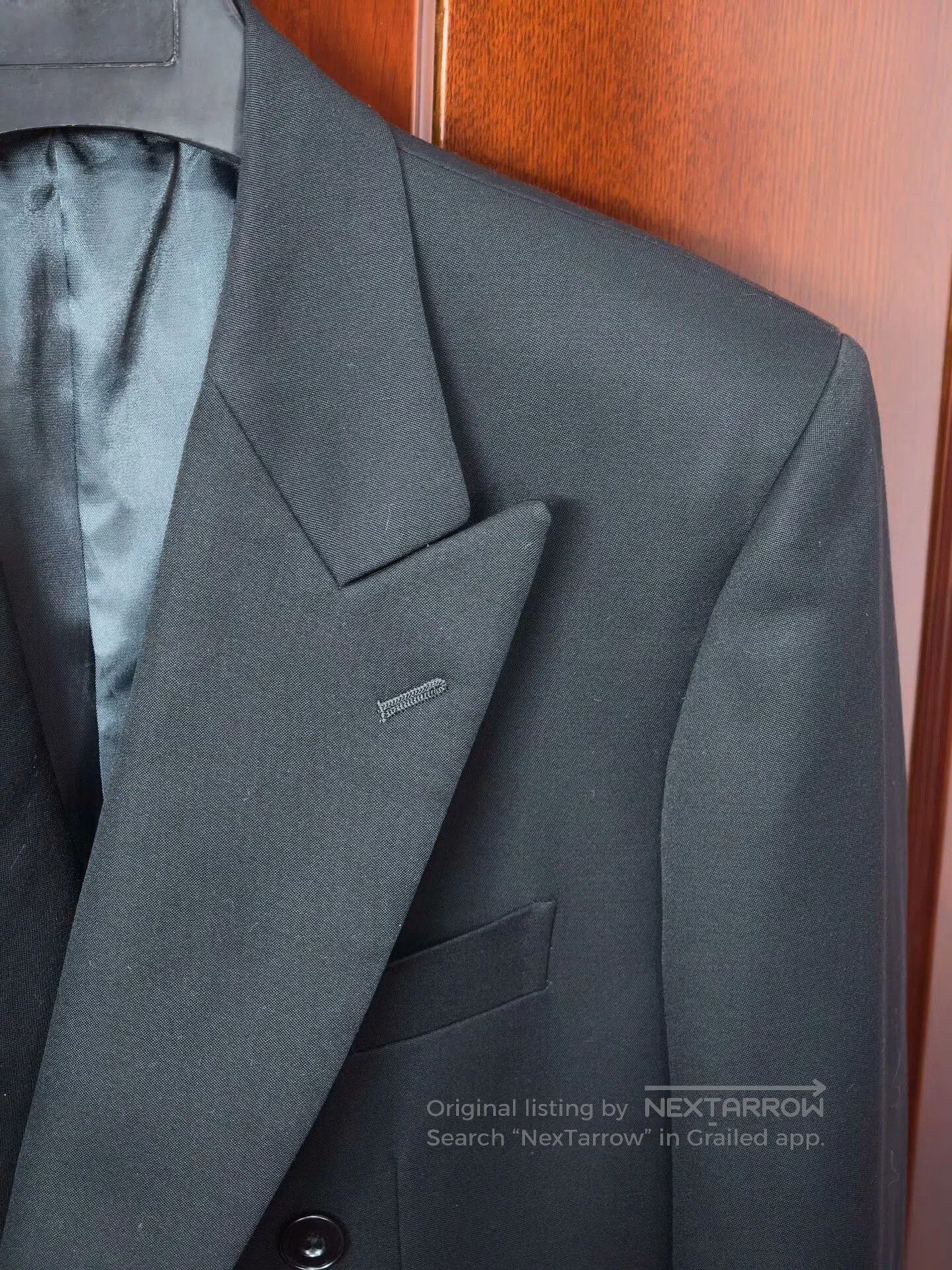Japanese Brand Custom Black Wool Suit by Dormeuil. Size US S / EU 44-46 / 1 - 2 Thumbnail