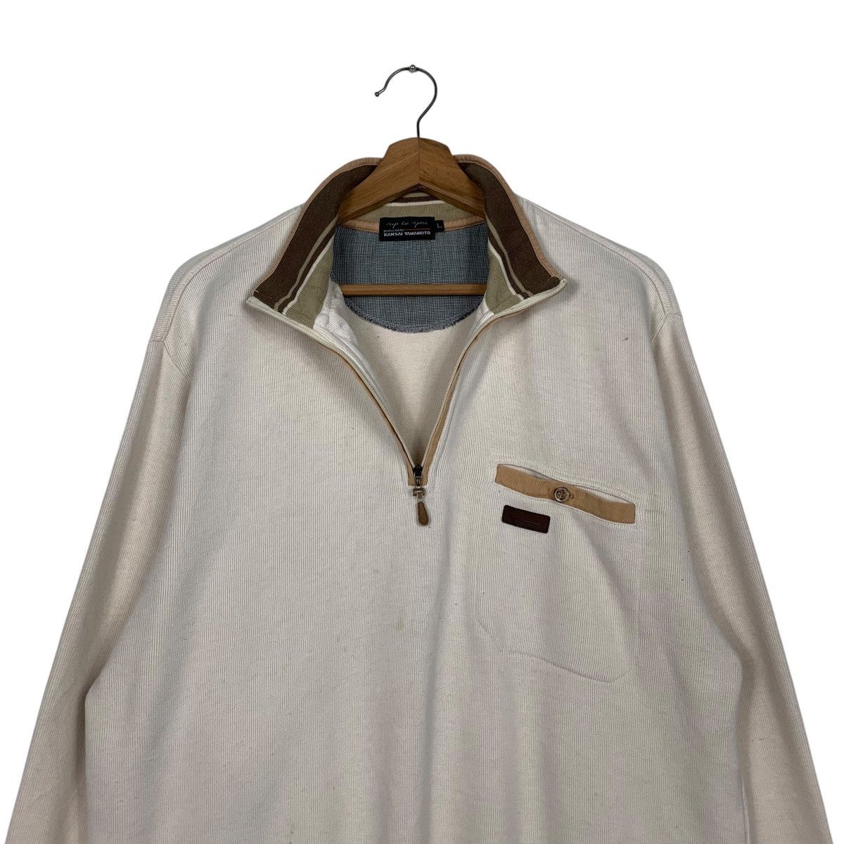 Kansai Yamamoto KANSAI YAMAMOTO Half Zip Turtleneck Sweatshirt #2425-C108 Size US L / EU 52-54 / 3 - 10 Thumbnail