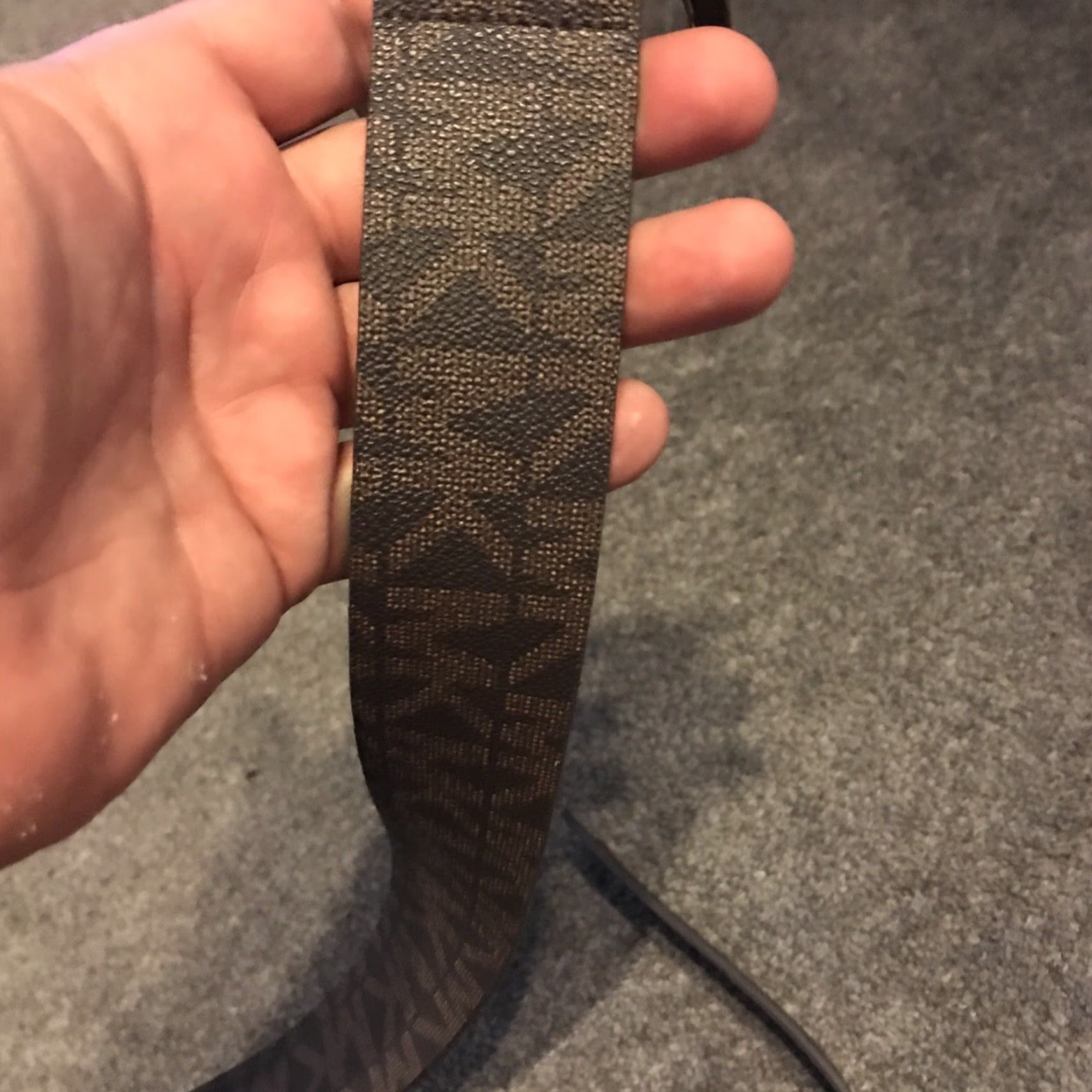 Michael Kors VINTAGE MICHAEL KORS Brown Signature Belt Gold Buckle L Women Belt Brown Gold-Plated Buckle MK Signature Belt Women L Size ONE SIZE - 5 Thumbnail