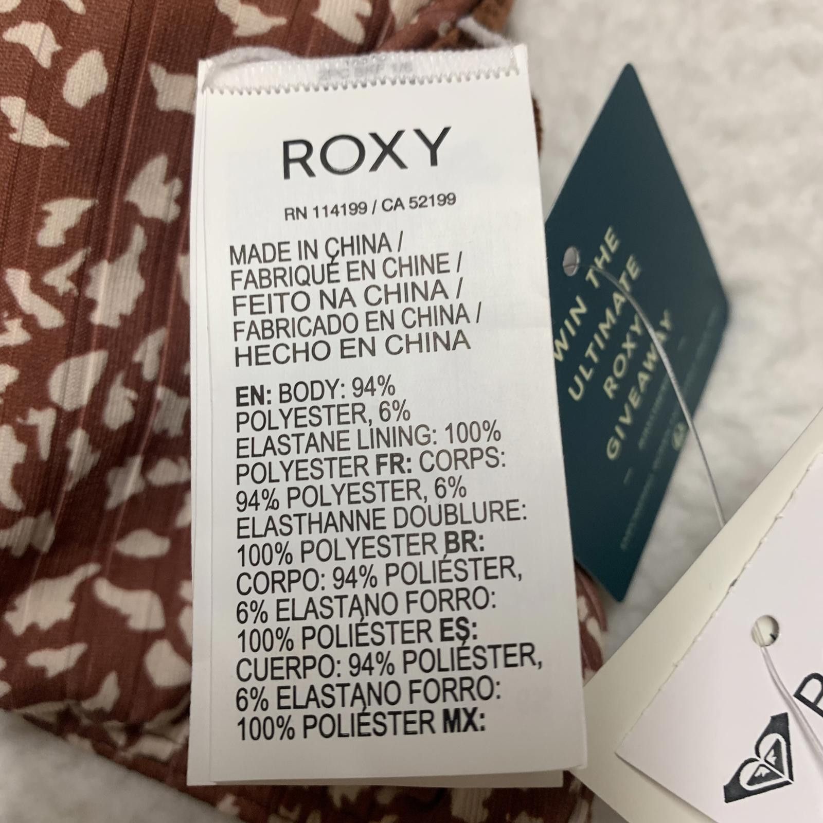 Royal Robbins Roxy Love the Surf Knot Bikini Top Women's Sz L BR Swimwear Size ONE SIZE - 10 Thumbnail