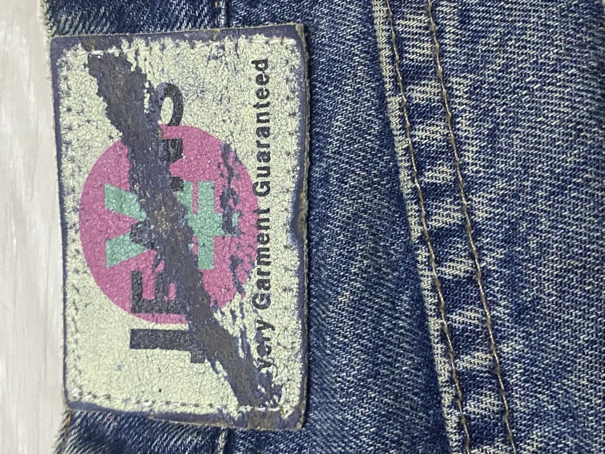 Japanese Brand MYK Vintage Y2K Flare Denim Distressed & Embroidered Size US 27 - 15 Thumbnail