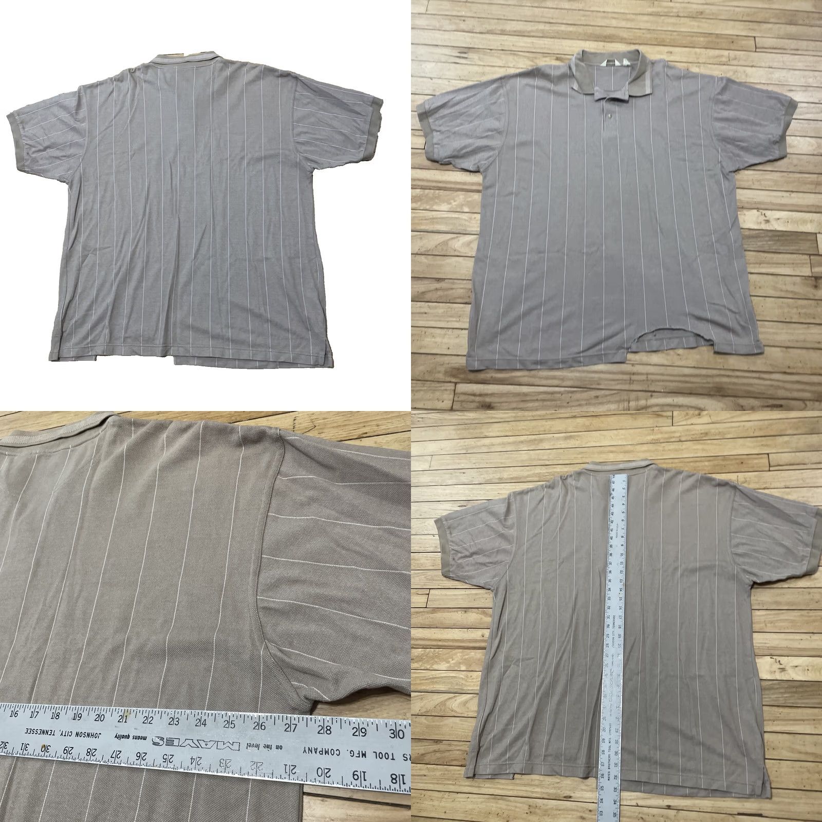 Arrow VINTAGE TOURNAMENT ARROW Polo Shirt 2XL Men Brown Stripe Casual Short Sleeve Shirt Men Brown Stripe Polo Size US XXL / EU 58 / 5 - 10 Thumbnail