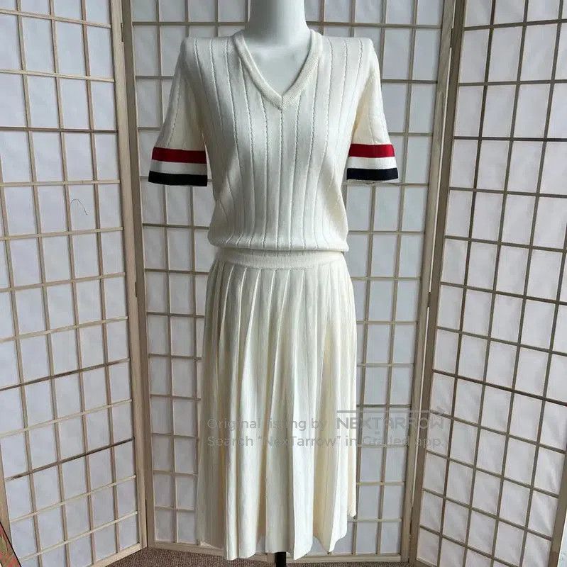 Thom Browne Thom Browne Cream Wool Women’s Dress . Size M / US 6-8 / IT 42-44 - 1 Thumbnail
