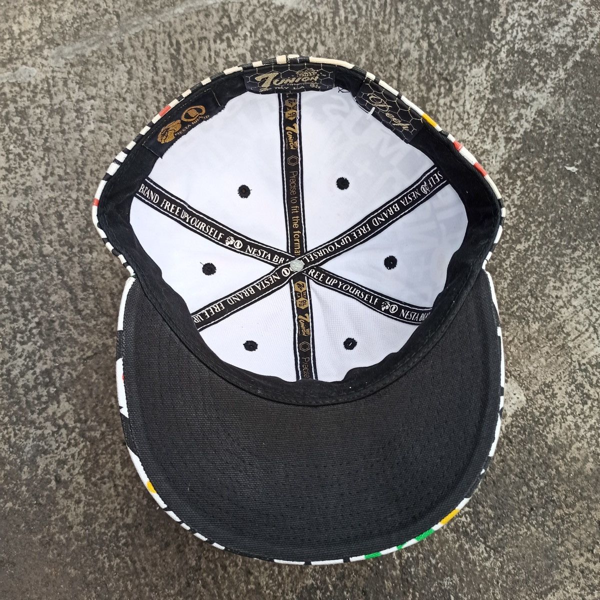Bob Marley SICK fitted reggae full print with gold lion embroidery cap Size 34 - 12 Thumbnail