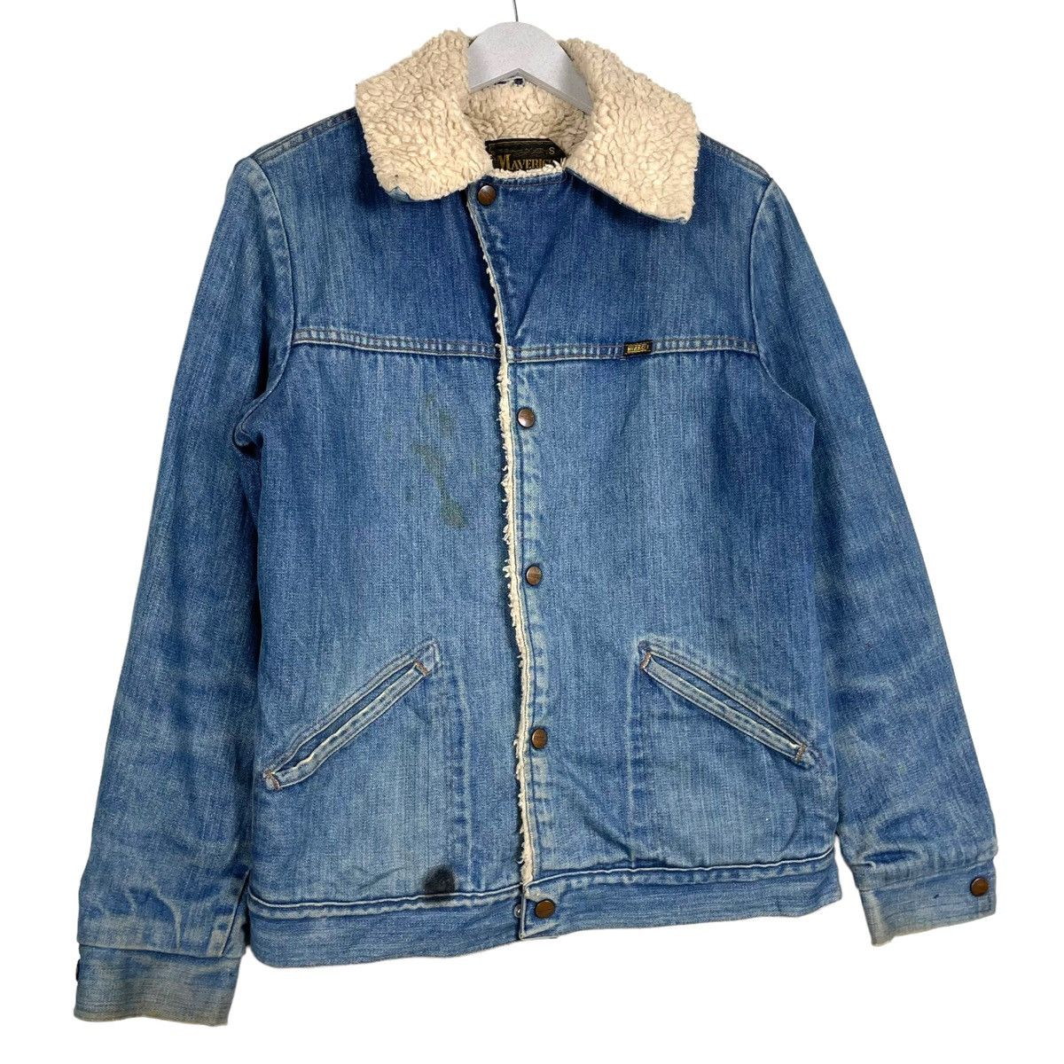 Vintage × Western Rise 💥80s VINTAGE MAVERICK DENIM SHERPA JEAN JACKET Size US M / EU 48-50 / 2 - 4 Thumbnail