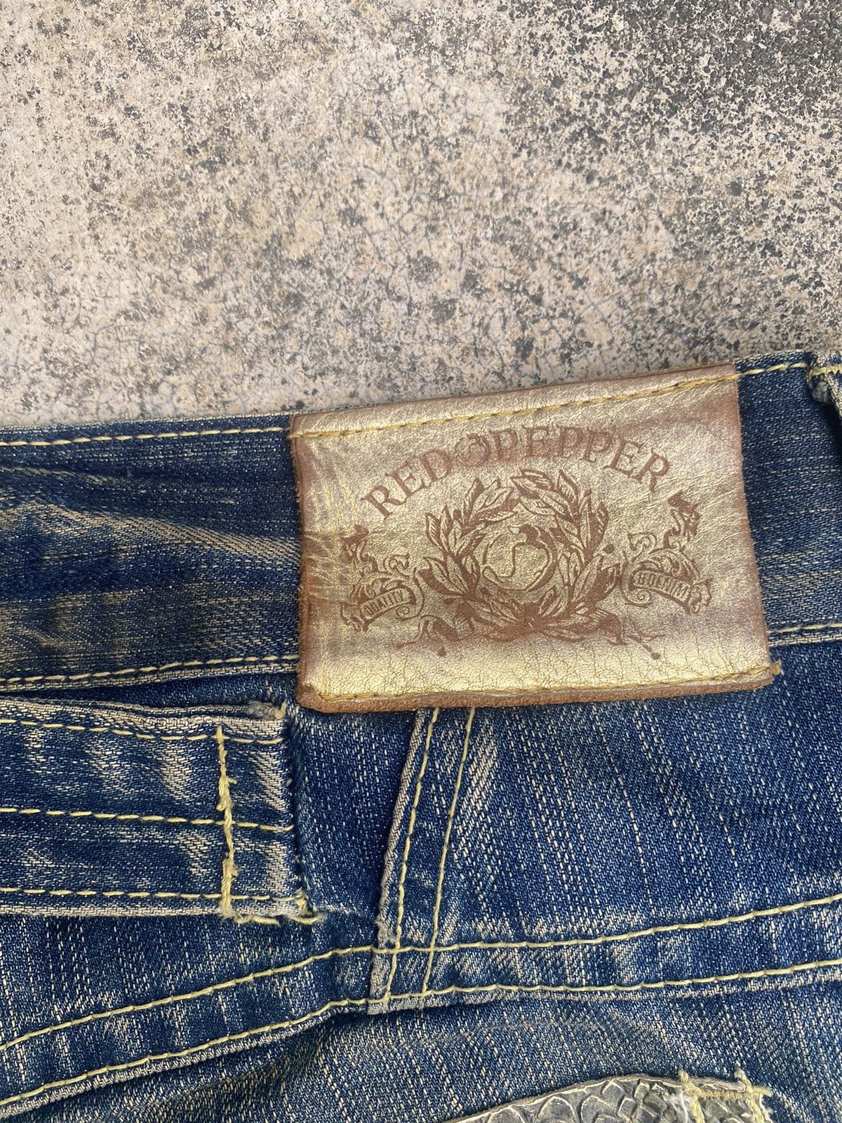 If Six Was Nine × Japanese Brand Flare Jeans Red Pepper Clawmark Snake Skin Size US 34 / EU 50 - 24 Thumbnail