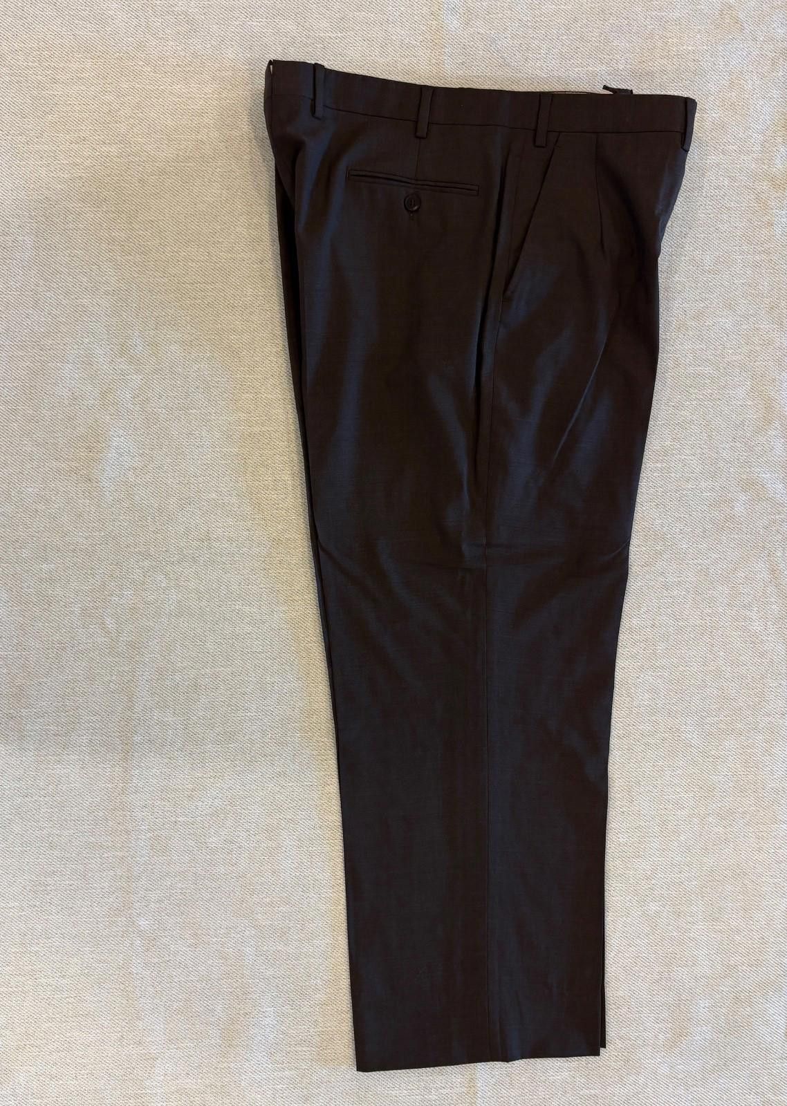 Brioni Brioni Sigma Trousers 35x30 Brown 100% Superfine Wool Italy Size US 35 - 2 Thumbnail