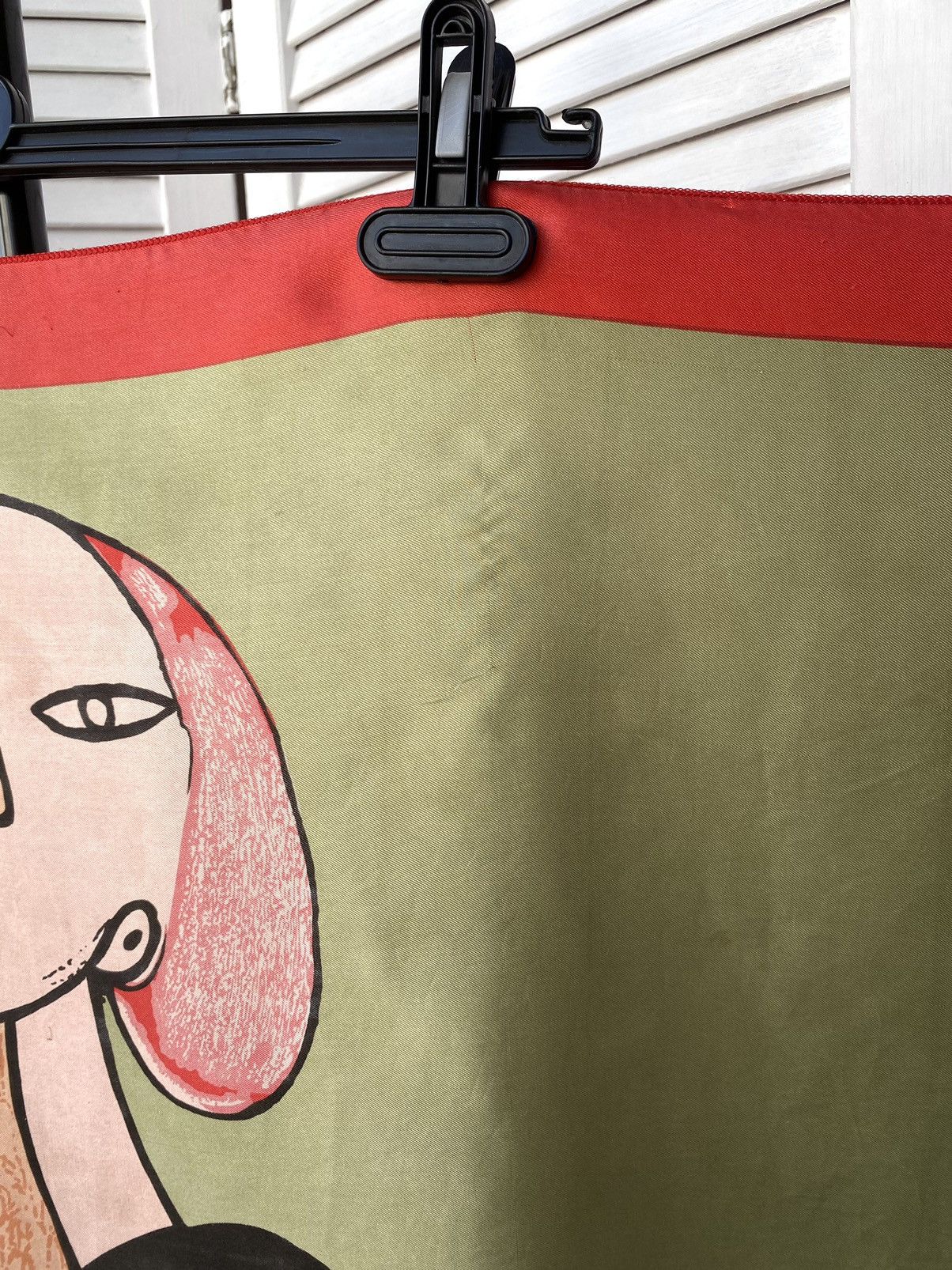 Japanese Brand Vintage 90s Pablo Picasso Figure Abstract Silk Chiffon Scarf Size ONE SIZE - 10 Thumbnail