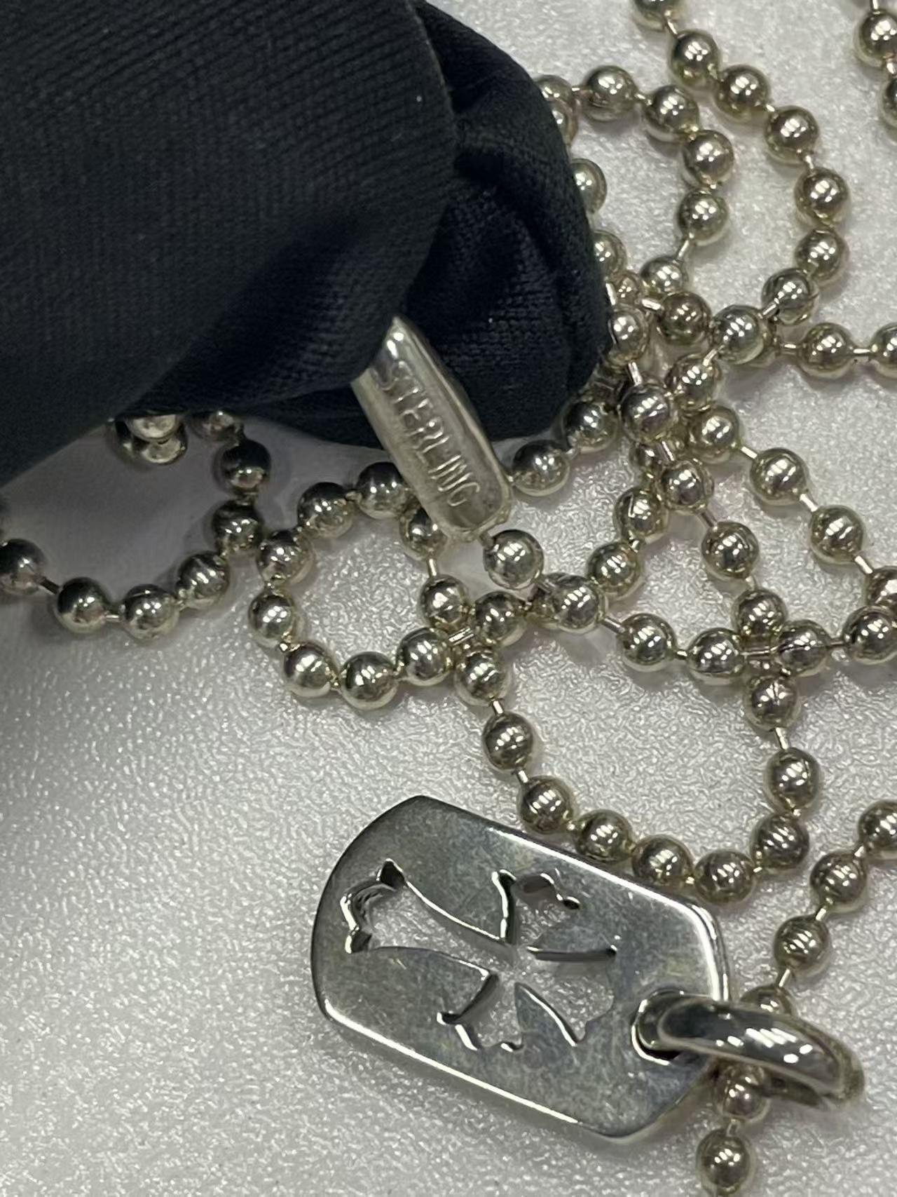 Chrome Hearts Chrome Hearts Silver Cross Dog Tag Necklace 75cm Size ONE SIZE - 15 Thumbnail