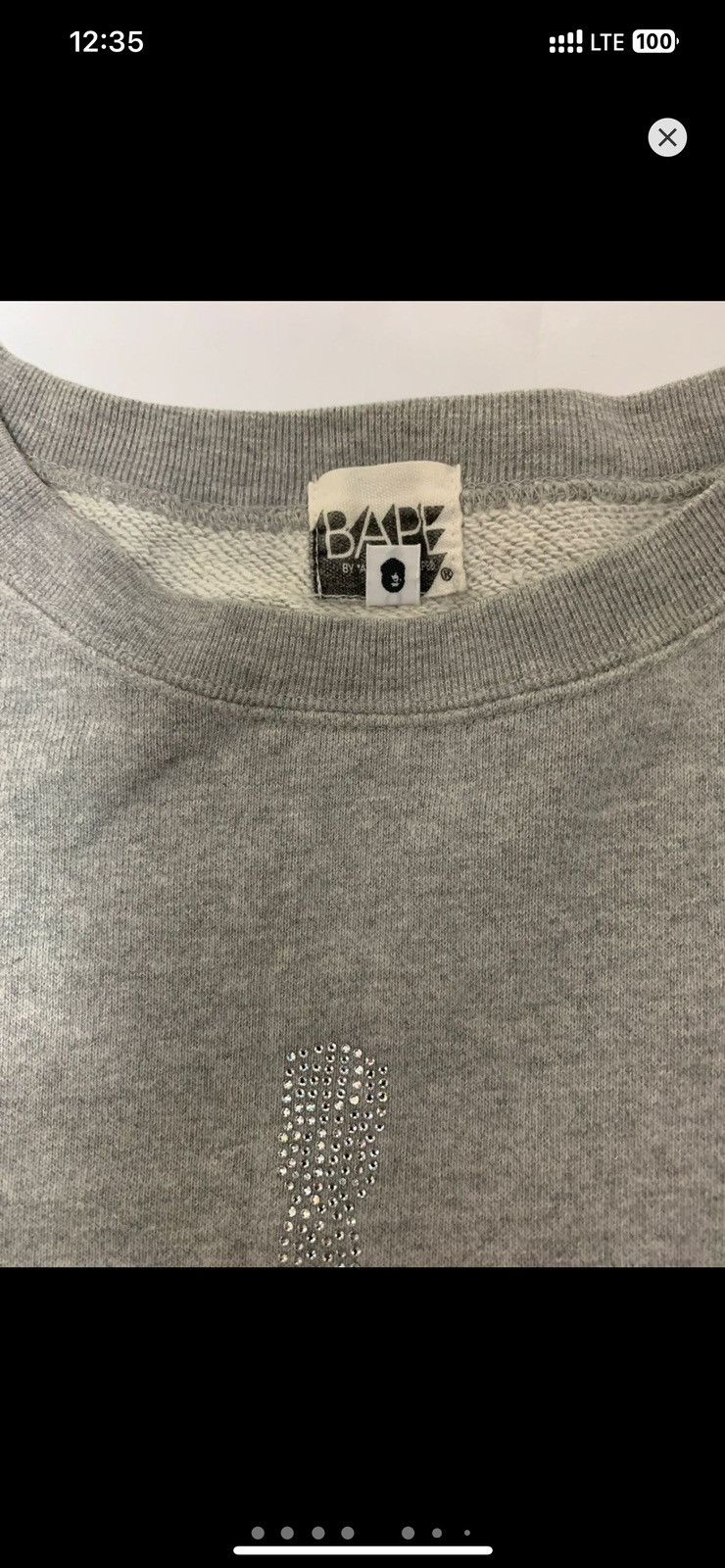 Bape × Swarovski RARE‼️Bape x Swarovski Crystal Shark Logo Crewneck Sweatshirt Size US L / EU 52-54 / 3 - 4 Thumbnail
