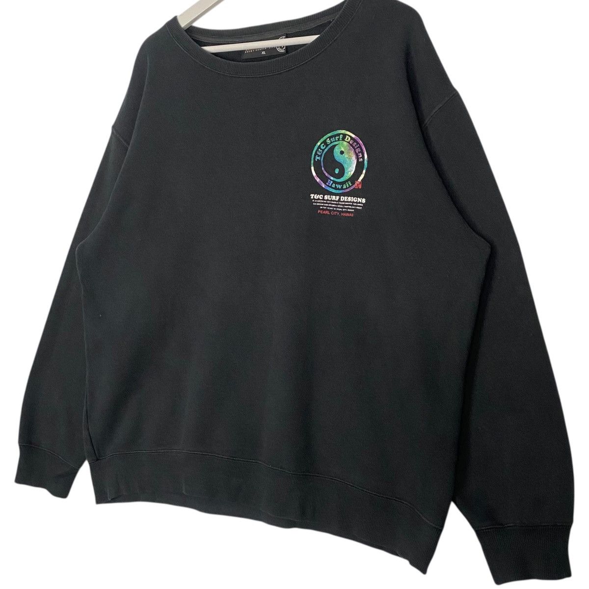 Vintage Vintage T&C Surf Hawaii Half Crewneck Sweatshirt Black Size US L / EU 52-54 / 3 - 6 Thumbnail
