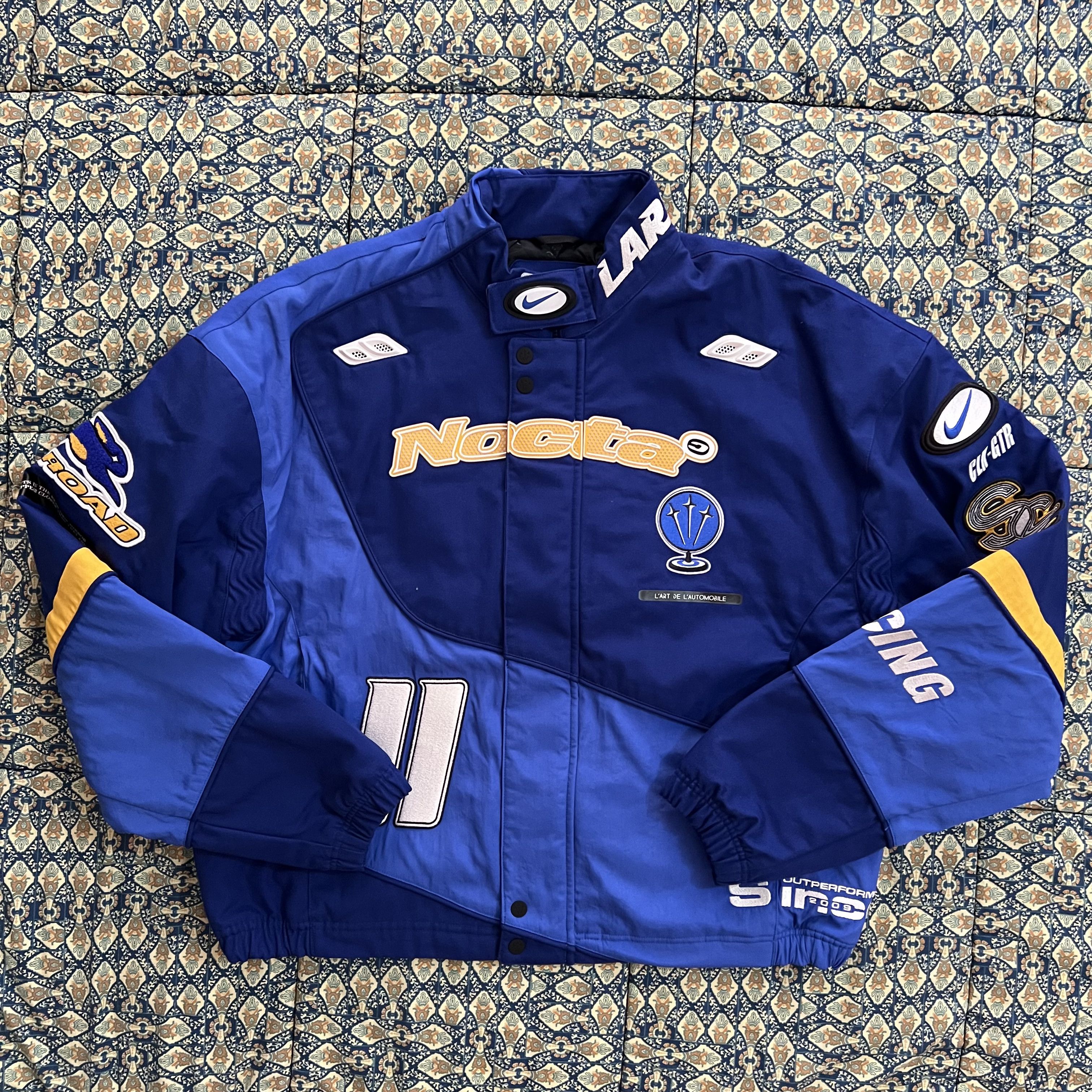 image of Drake x Nike Nocta L'art De L'automobile Racing Jacket Clk Gtr in Blue, Men's (Size Large)
