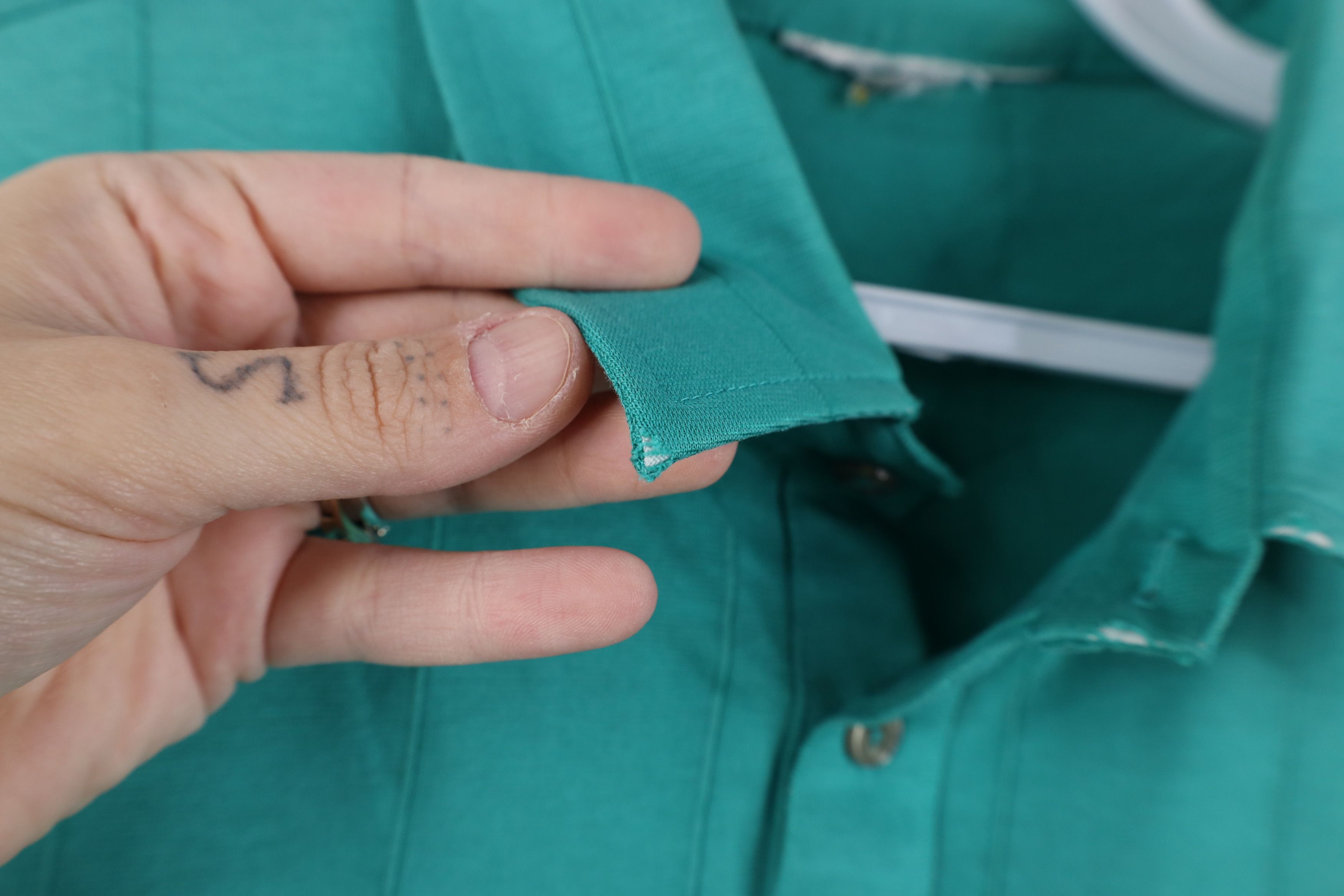 Vintage Vintage 90s Streetwear Striped Knit Golf Polo Shirt Teal Size US L / EU 52-54 / 3 - 10 Thumbnail