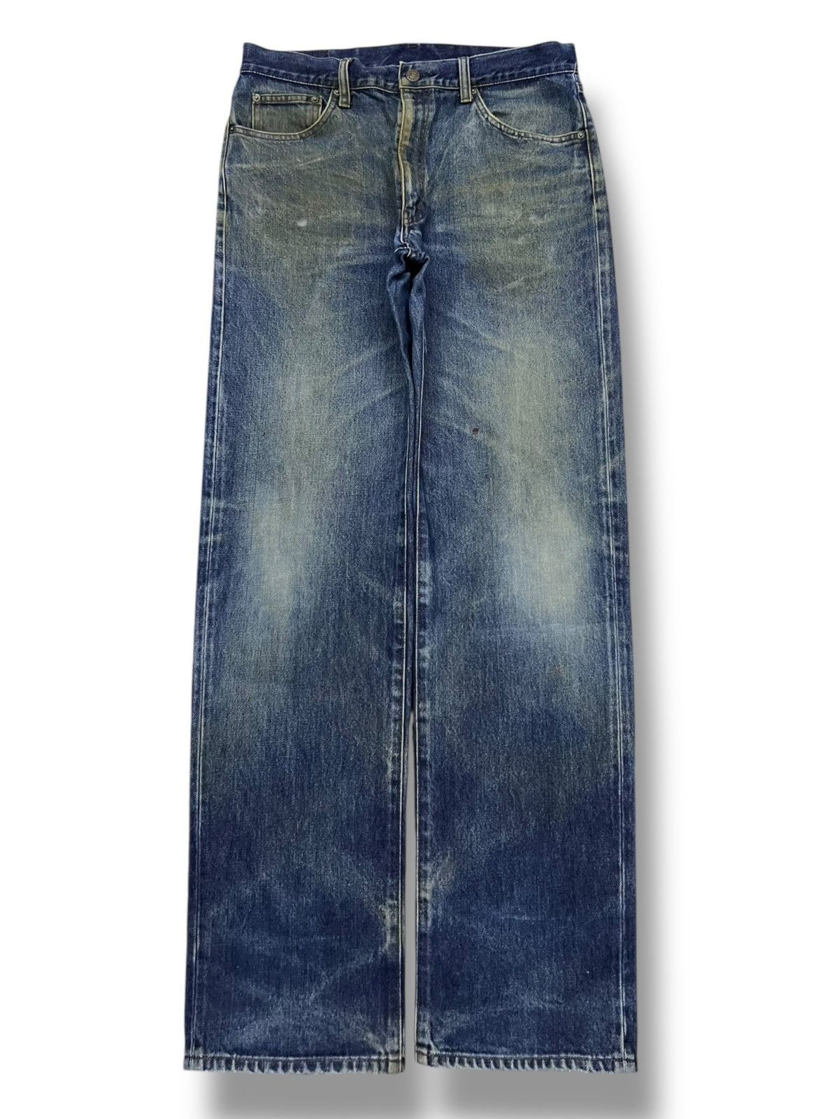 Japanese Brand Vintage Bobson Chessking Japan- Faded Mud Wash, Distressed Size US 33 - 2 Thumbnail
