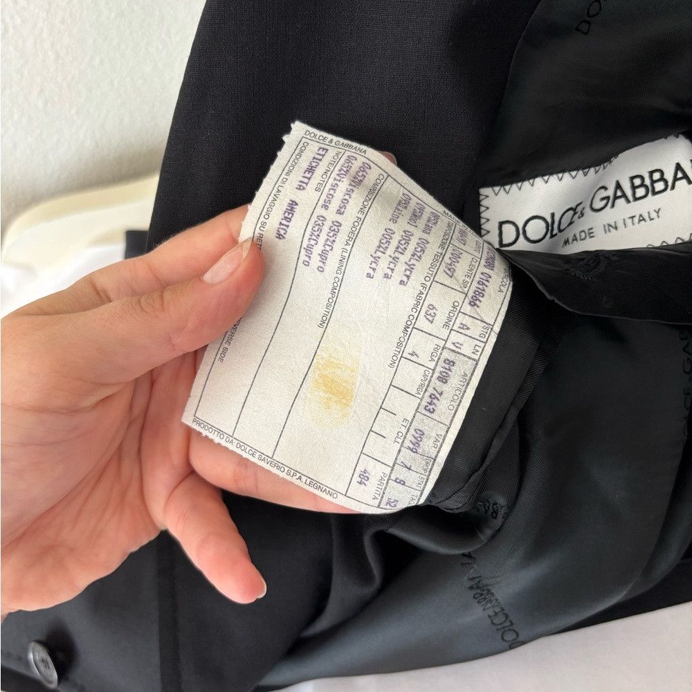 Dolce & Gabbana Dolce & Gabbana Men’s Black Wool Blazer Suit Jacket Size 52 Size 42R - 8 Thumbnail