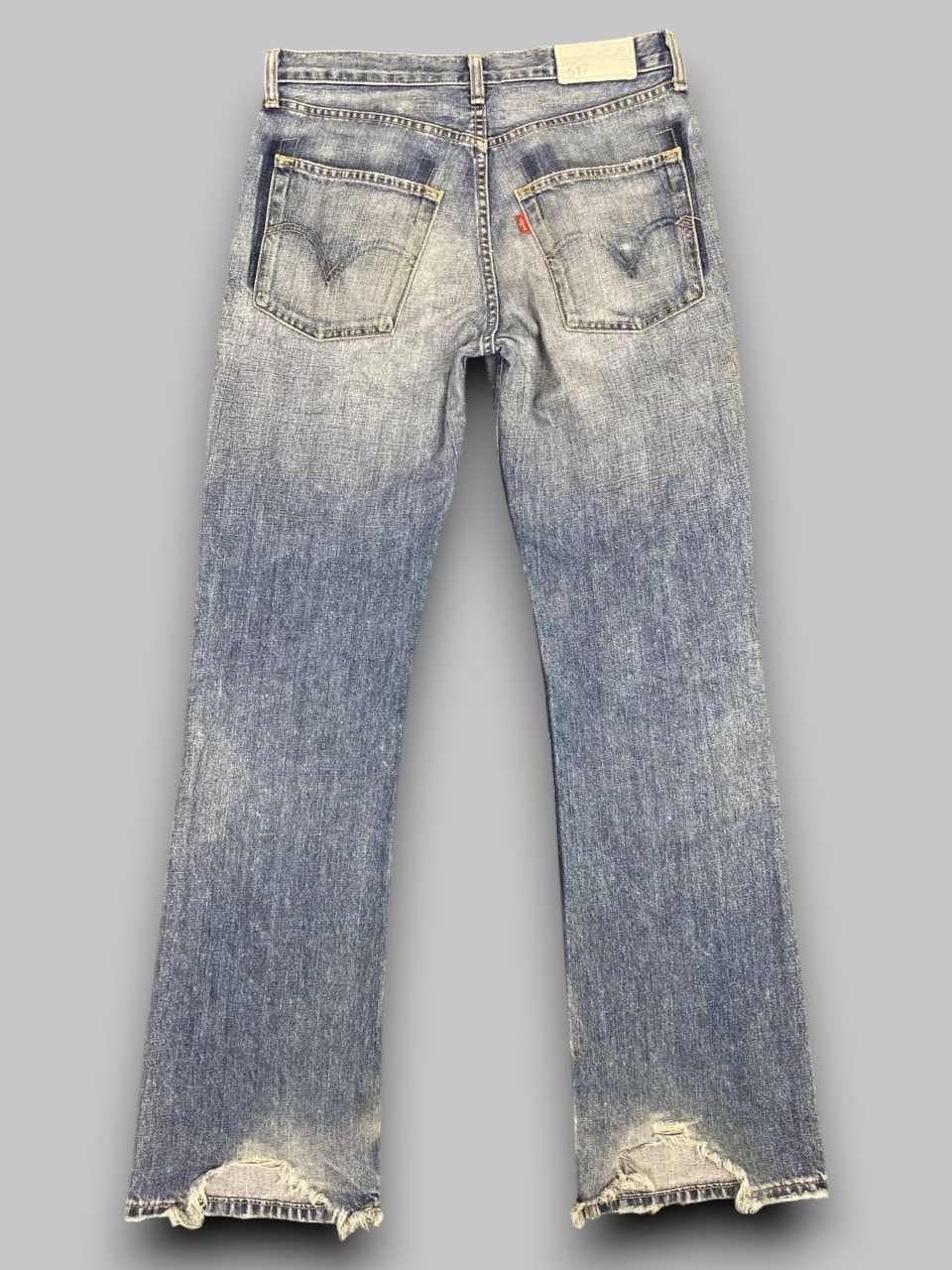 Levi's vintage levis 517 bootcut flare distressed style denim Size US 33 - 2 Thumbnail