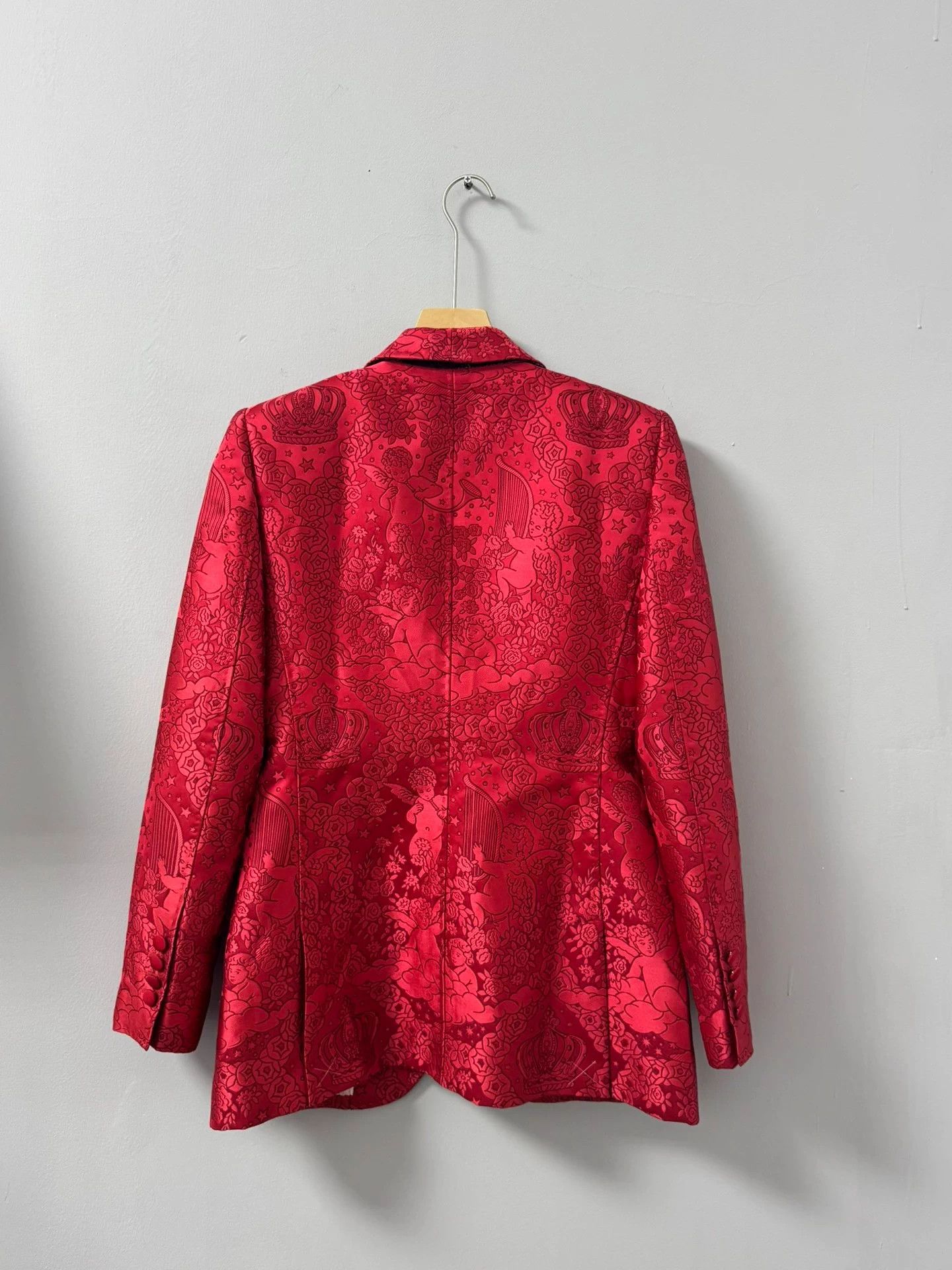 Dolce & Gabbana DOLCE & GABBANA 18FW Runway Angel Jacquard Satin Blazer Size M / US 6-8 / IT 42-44 - 6 Thumbnail