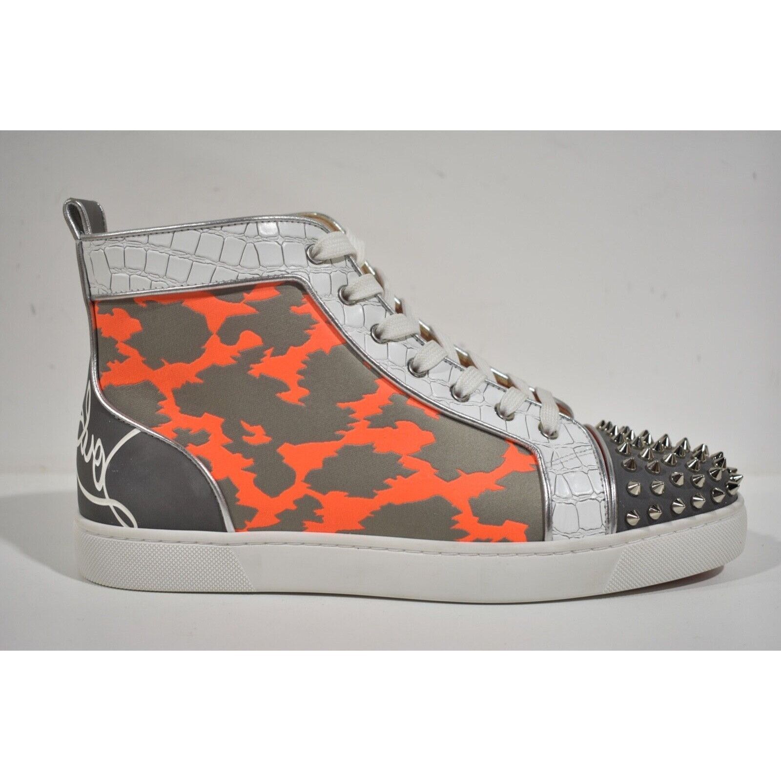 Christian Louboutin Christian Louboutin Flat Reflex Orange High Top Sneaker 42 9 Size US 9 / EU 42 - 3 Thumbnail