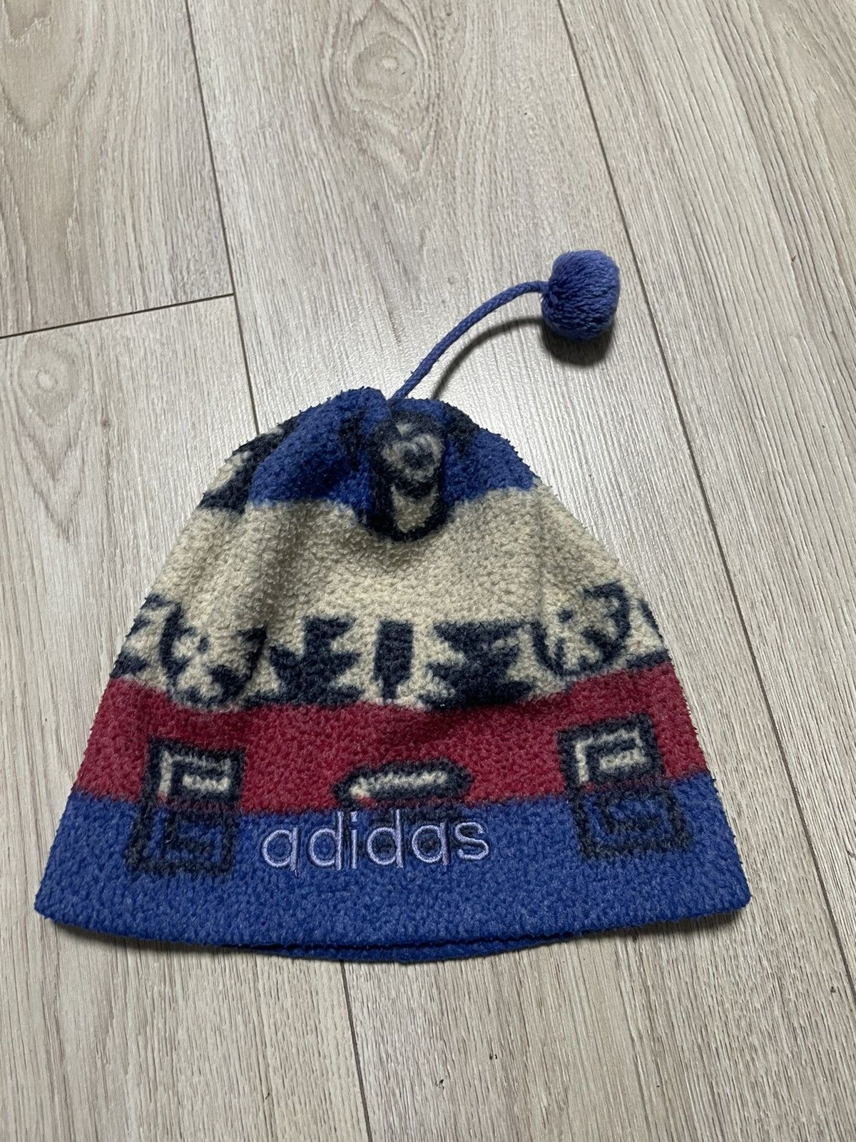 Adidas Vintage 80s Adidas Ski Hat Wool Beanie Made in Taiwan Size ONE SIZE - 1 Thumbnail