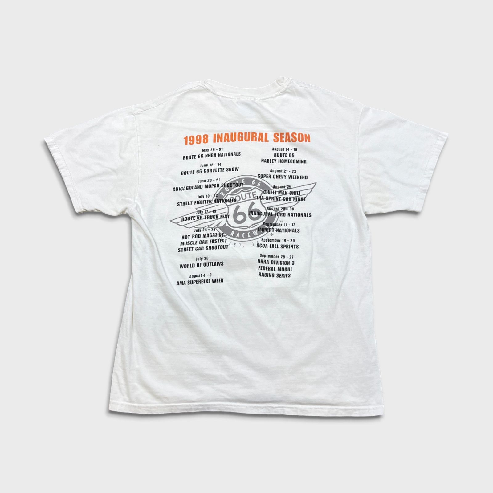 Hanes × NASCAR × Vintage Vintage 1998 Drag Racing T Shirt Large Inaugural Graphic Tee Size US L / EU 52-54 / 3 - 8 Thumbnail