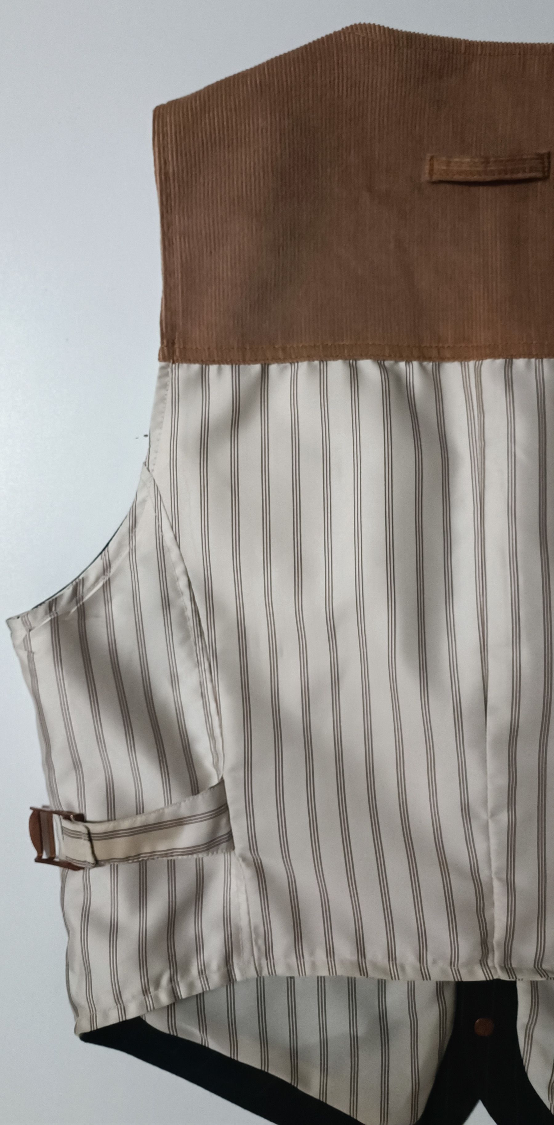 Jean Paul Gaultier 90's - Vest in courdoy and dark gray with stripes Size US S / EU 44-46 / 1 - 12 Thumbnail