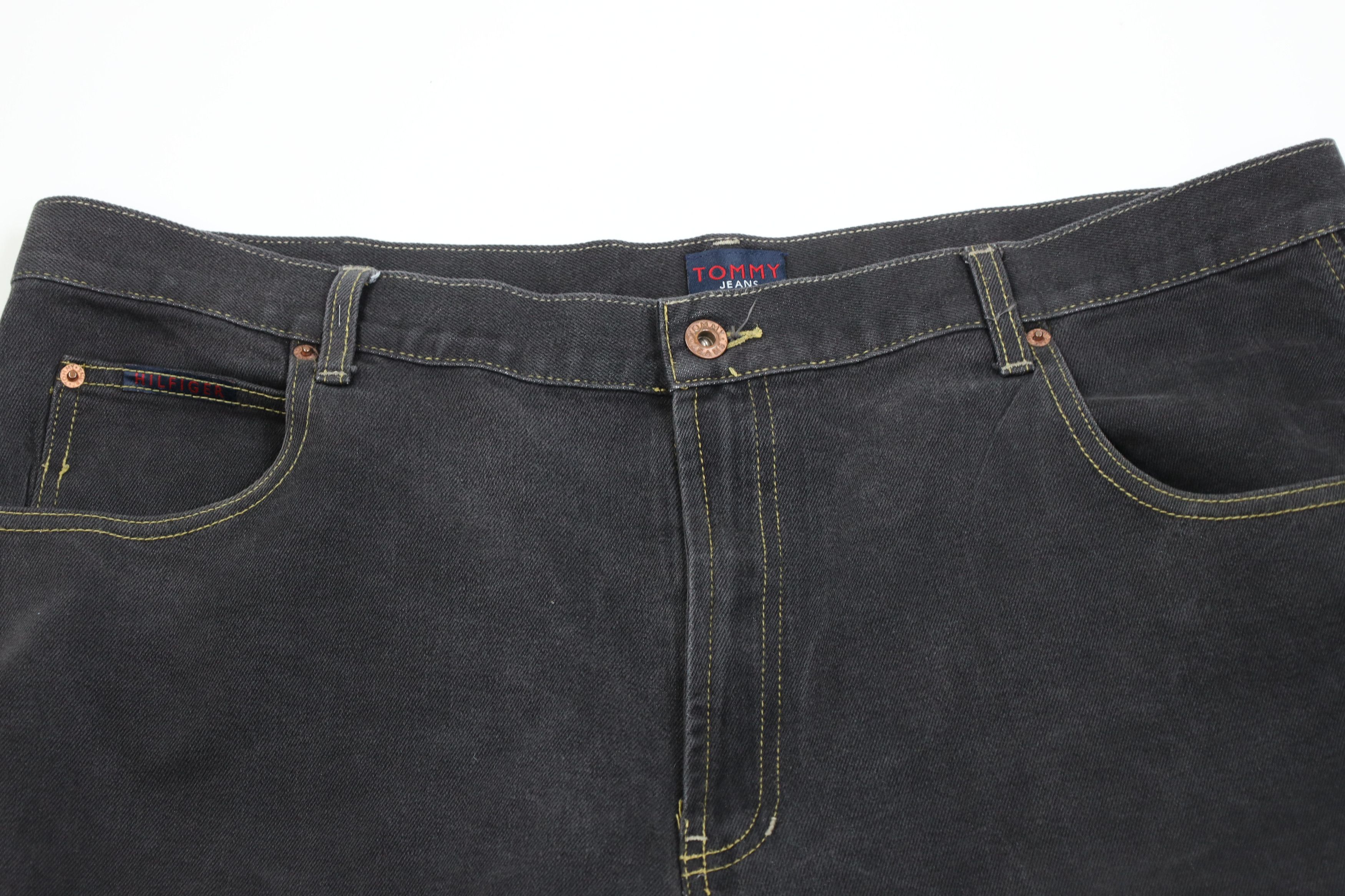 Tommy Hilfiger Vintage 90s Tommy Hilfiger Fit Wide Leg Denim Jeans Black Size US 40 / EU 56 - 2 Thumbnail