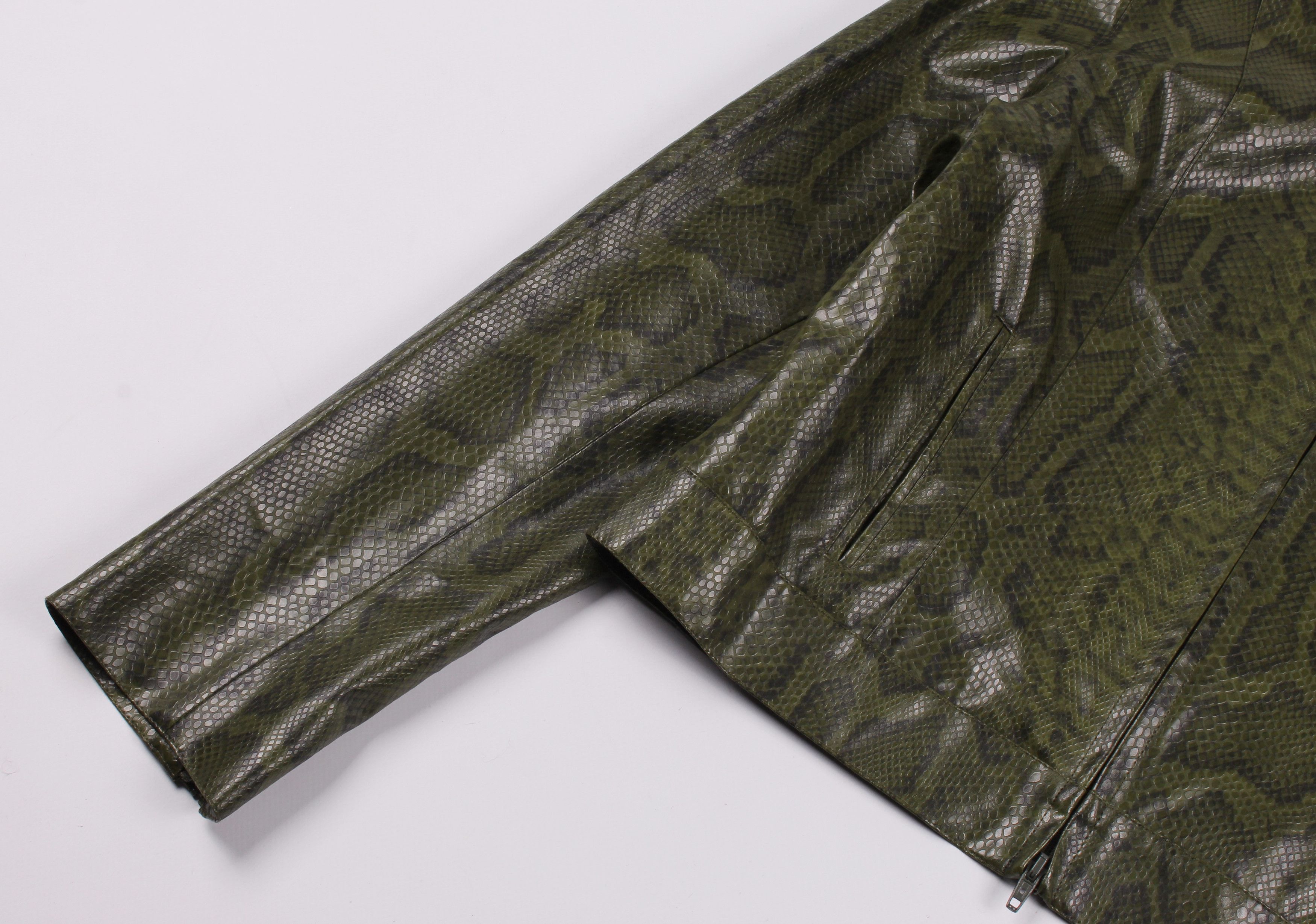 Vintage Vintage Y2K Snake Faux Leather Jacket Size M / US 6-8 / IT 42-44 - 3 Thumbnail