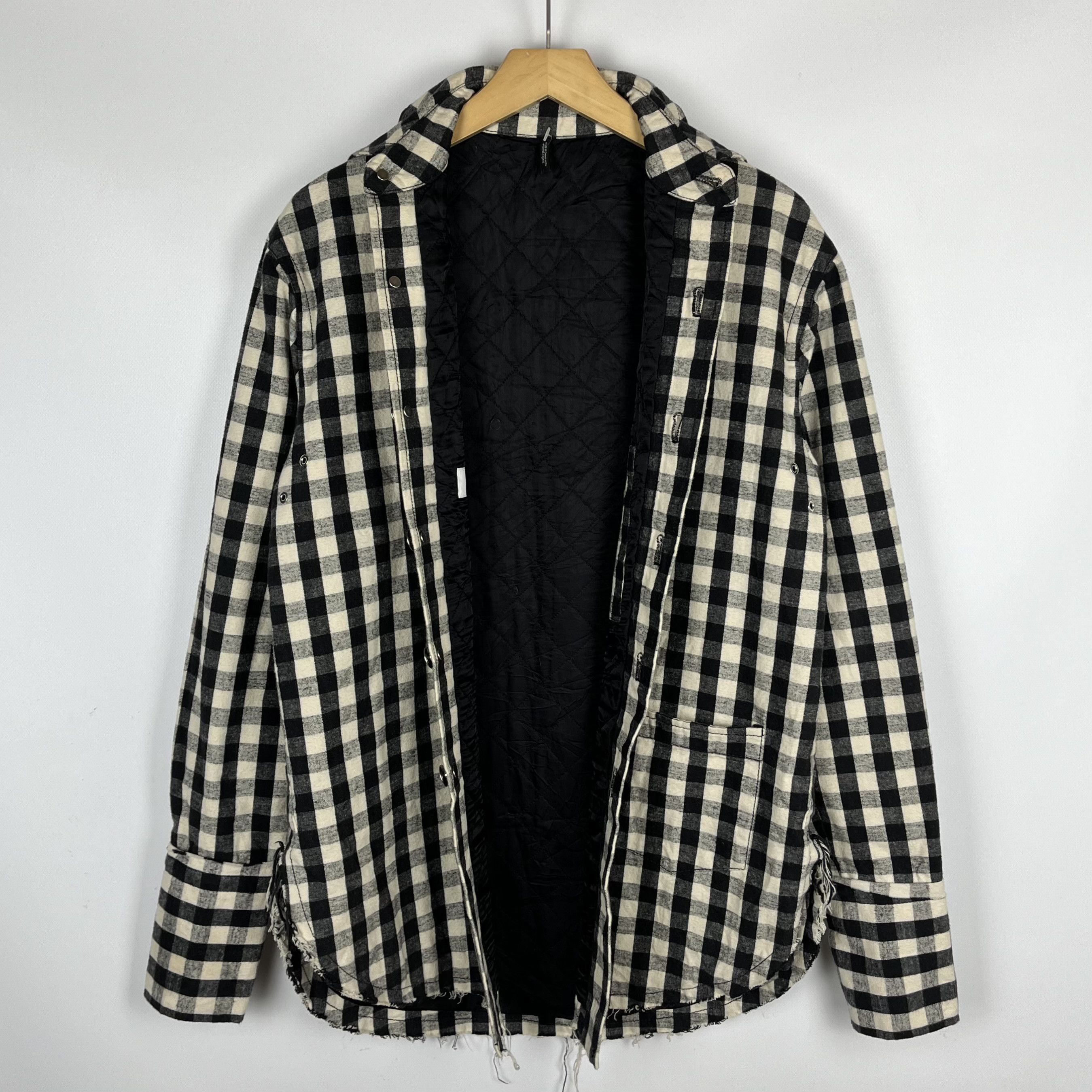 Helmut Lang Helmut Lang Oversized Gingham Flannel Overshirt Jacket Size XS / US 0-2 / IT 36-38 - 12 Thumbnail