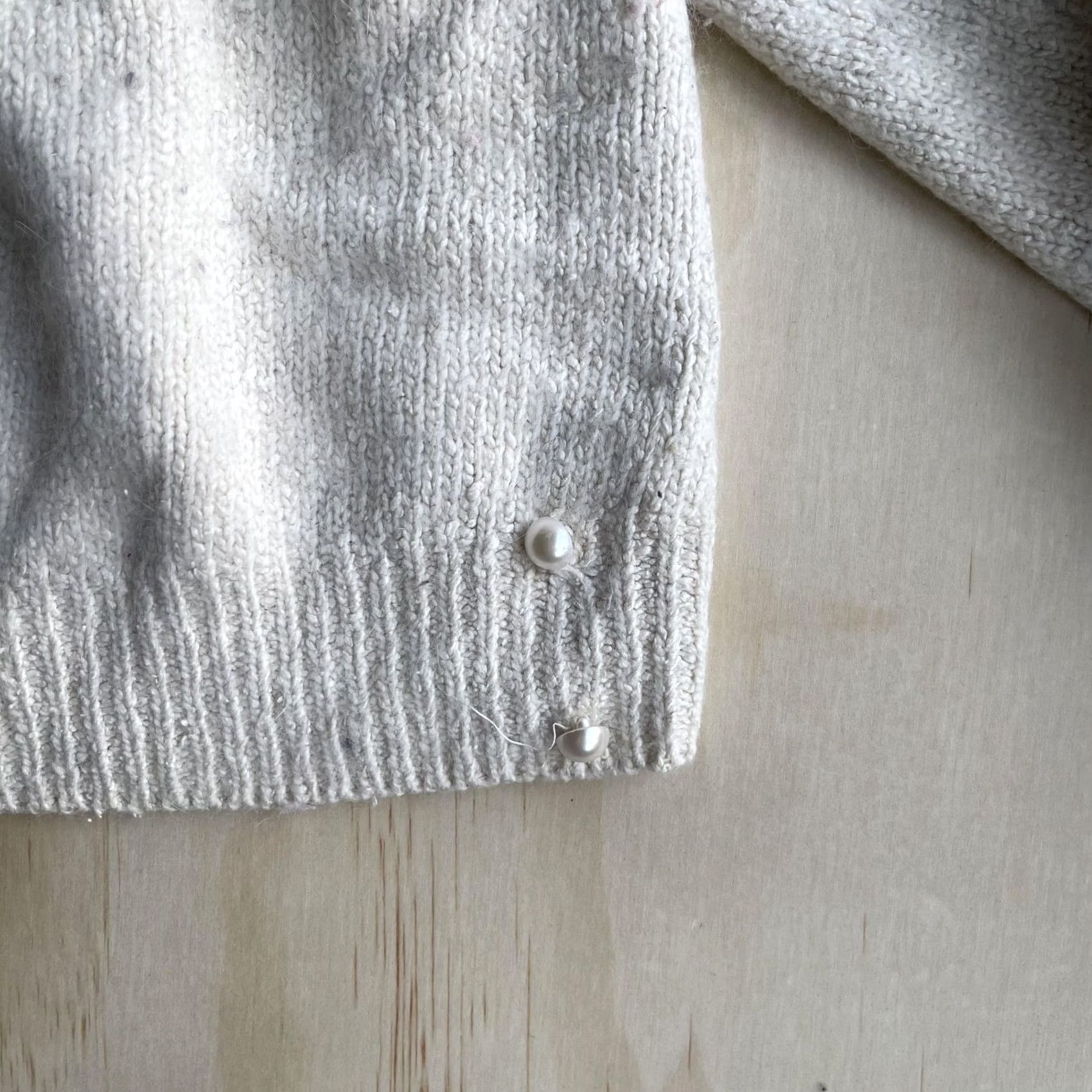 Vintage VINTAGE Reference Point Cardigan Sweater Womens M White Silk Angora Cropped Size M / US 6-8 / IT 42-44 - 3 Thumbnail
