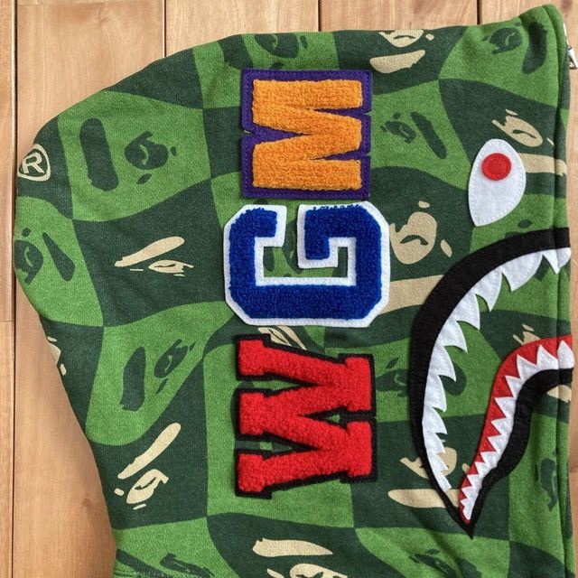 Bape BAPE FACE Logo Distortion Shark Full Zip Hoodie APE Size US S / EU 44-46 / 1 - 4 Thumbnail