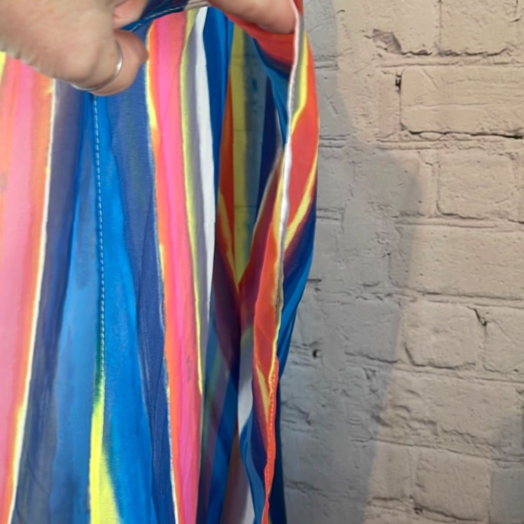 Rainbow Karlie Dress One Sleeve Multicolor Rainbow A-Line Midi Women S Small Rainbow Dress Short Description Size S / US 4 / IT 40 - 5 Thumbnail