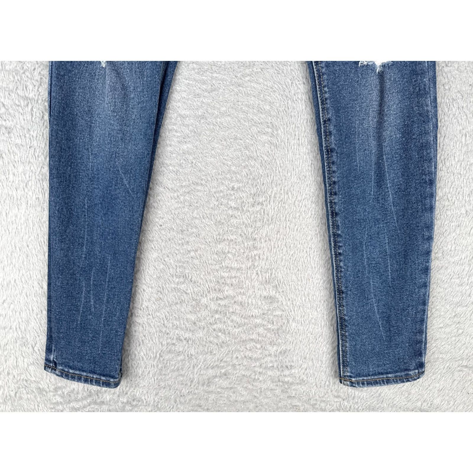 Old Navy Old Navy Jeans Women 4 Rockstar Super Skinny Distressed Stretch Denim Blue 27x29 Size 27" / US 4 / IT 40 - 2 Thumbnail