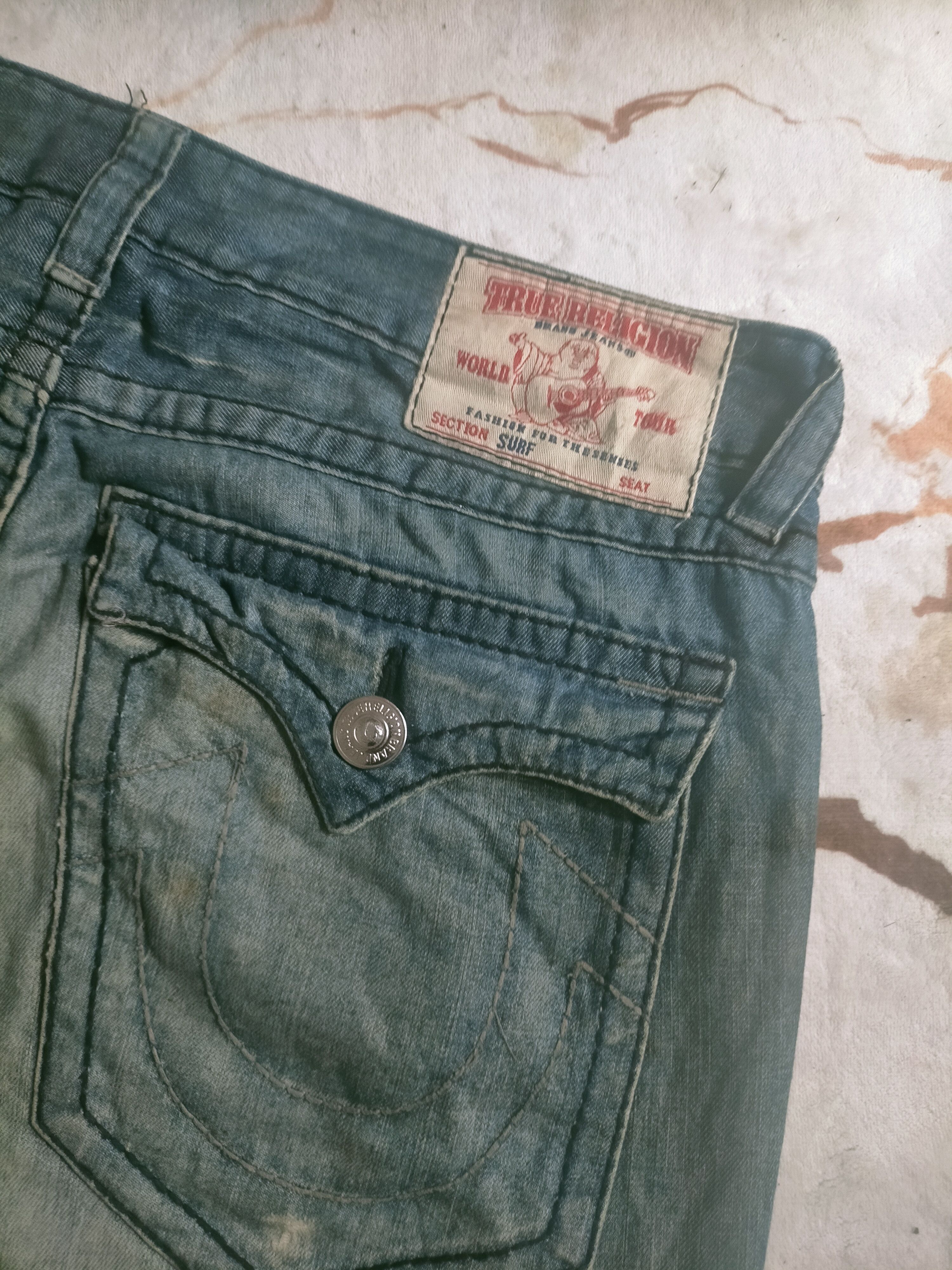 Evisu 🔥 Vintage True Religion Jorts Pants Size US 40 / EU 56 - 5 Thumbnail