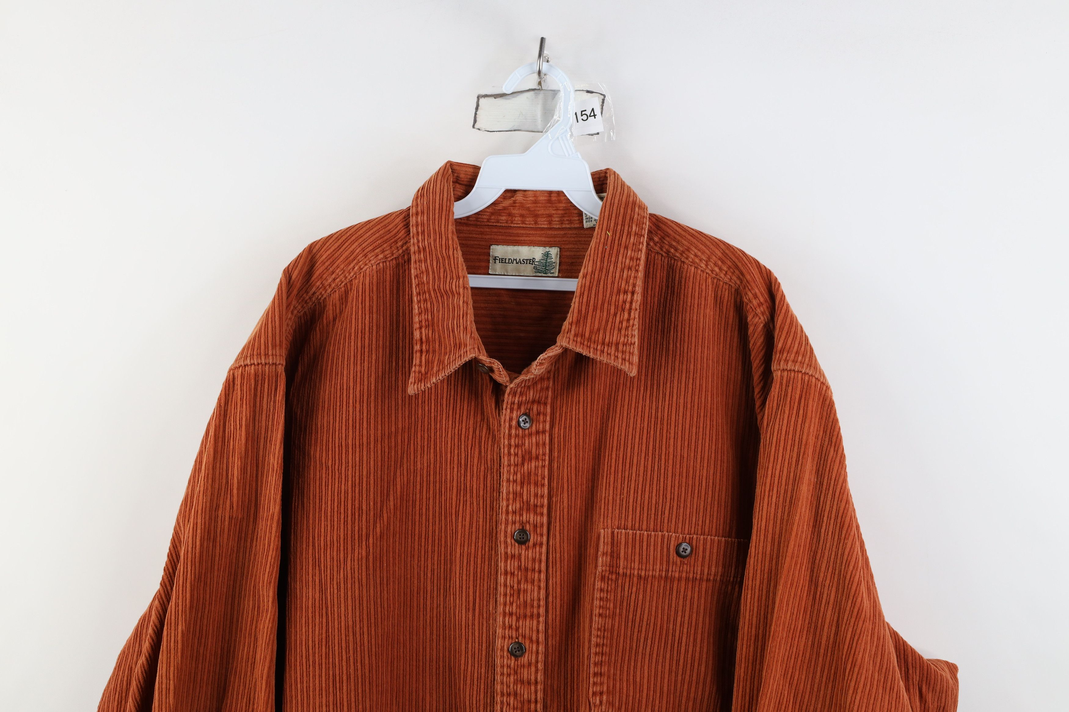 Vintage Vintage 90s Streetwear Heavyweight Corduroy Button Shirt Size US XXL / EU 58 / 5 - 2 Thumbnail