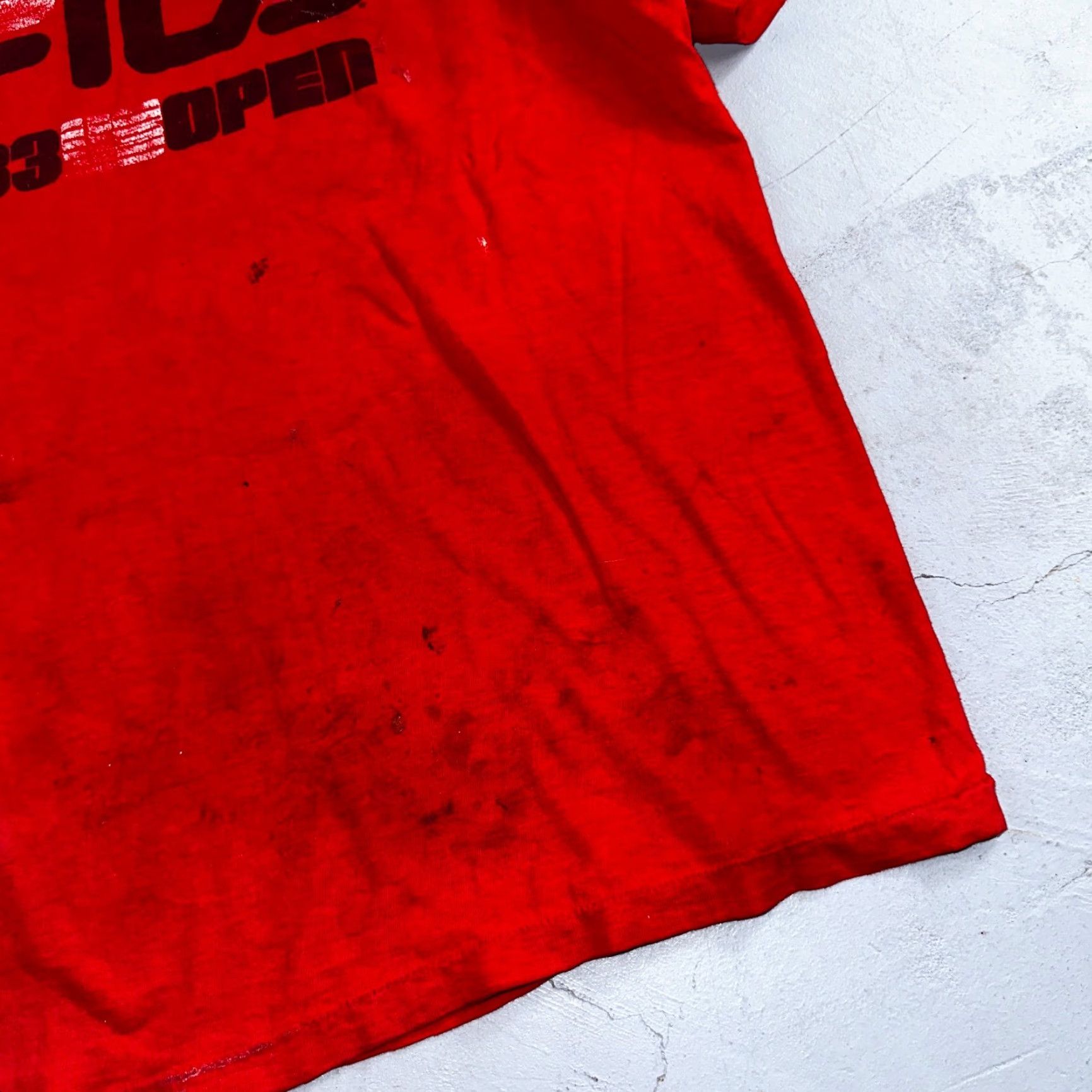Fila VINTAGE FILA 1983 Open VTG T Shirt USA Tennis Borg 80s Rare Red Graphic Print Sports Size US L / EU 52-54 / 3 - 3 Thumbnail