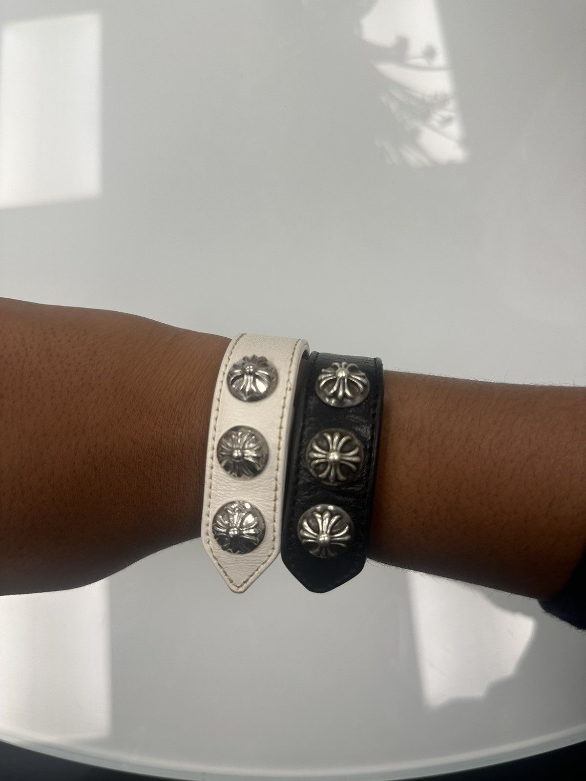 Chrome Hearts Chrome Hearts 3-Snap Leather Bracelet Size ONE SIZE - 3 Thumbnail