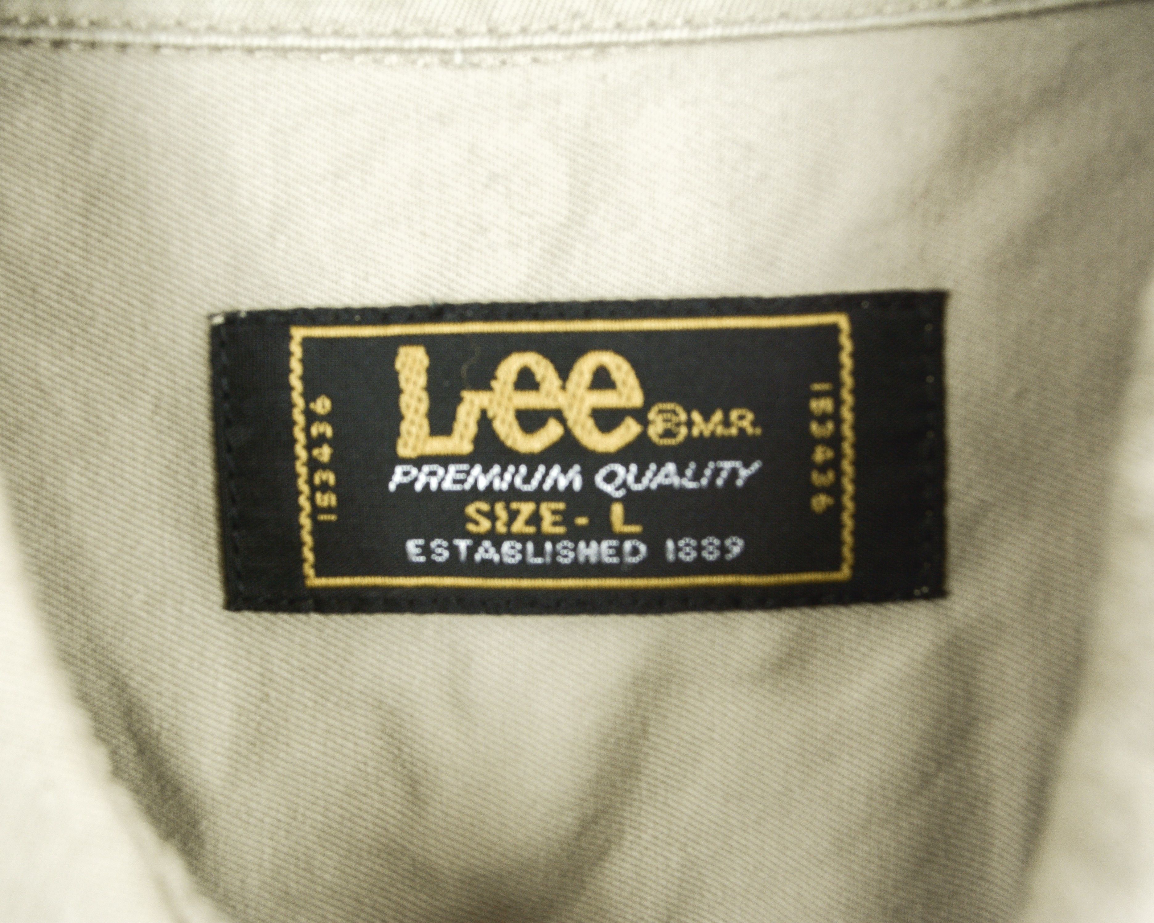 Cowboy Equipment × Lee × Vintage Western Shirt L Beige Short Sleeved Strong Cotton Button Top Size US L / EU 52-54 / 3 - 8 Thumbnail