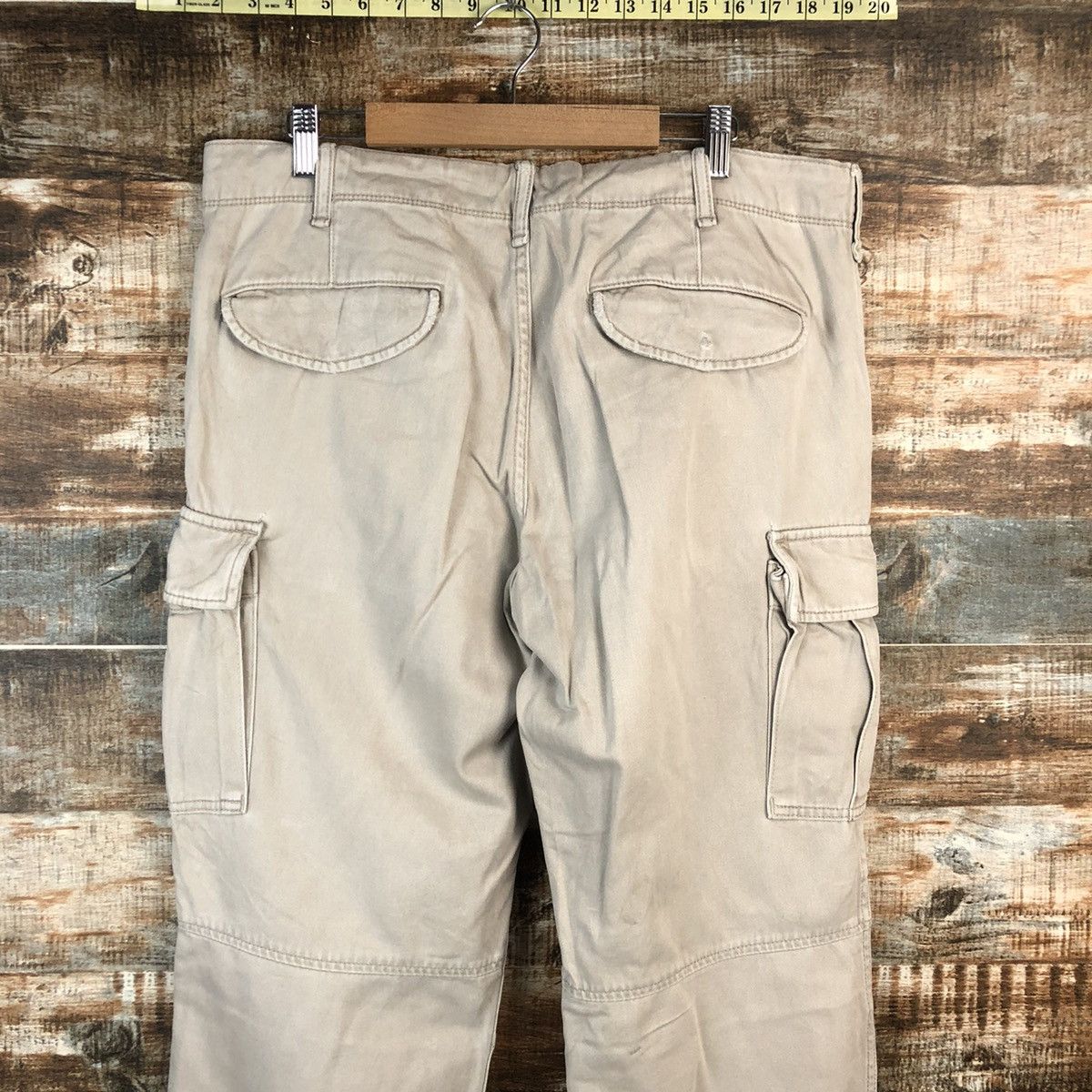 Japanese Brand DL Uniqlo Brown Cargo Multipocket Pants #C213 Size US 33 - 18 Thumbnail