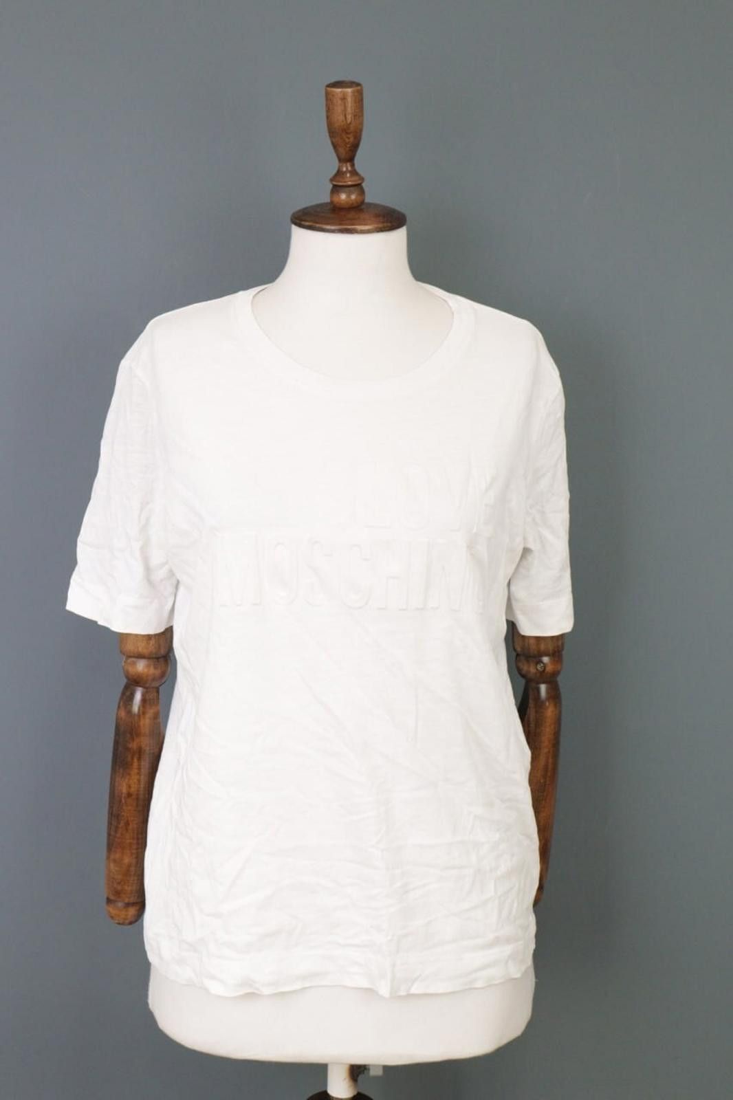 Moschino Love Moschino White Big Logo Top T-Shirt Size USA 6 / I 42 Size XS / US 0-2 / IT 36-38 - 1 Thumbnail