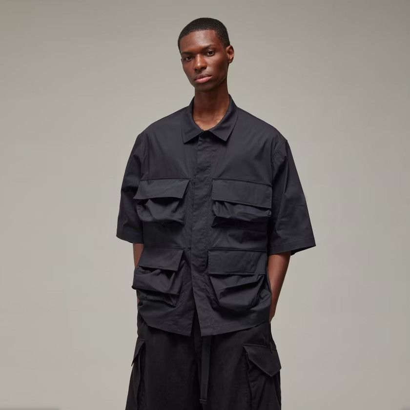 Y-3 × Yohji Yamamoto Y-3 Short Sleeve Pocket Shirt, Black XS Size US XS / EU 42 / 0 - 1 Thumbnail
