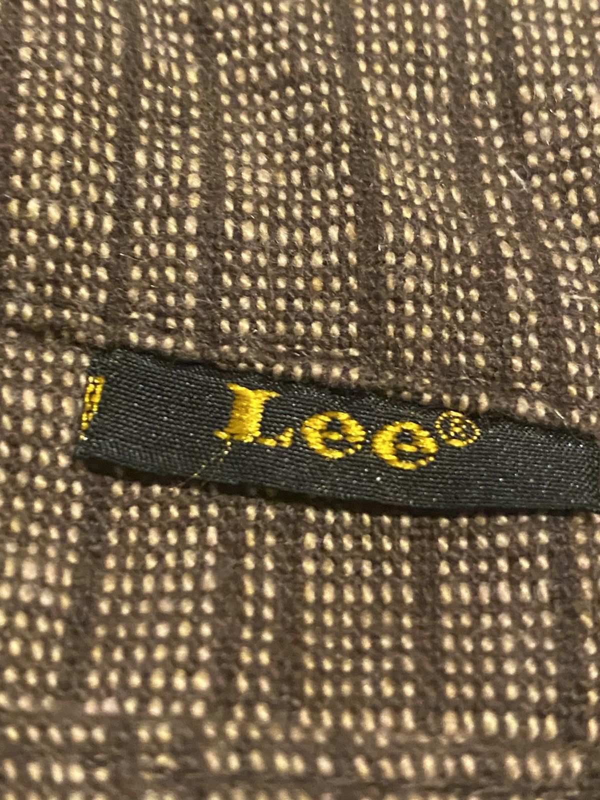 Lee × Vintage VINTAGE 70s LEE BOOT CUT BROWN CHECKERED TROUSERS imo Size US 37 - 4 Thumbnail