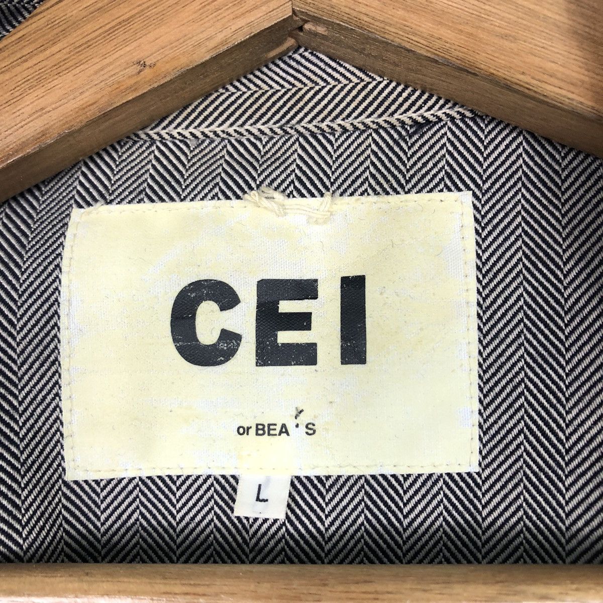 Beams Plus Vintage Wool Herringbone Biker Jacket Cei Beams Issey Miyake Size US L / EU 52-54 / 3 - 18 Thumbnail