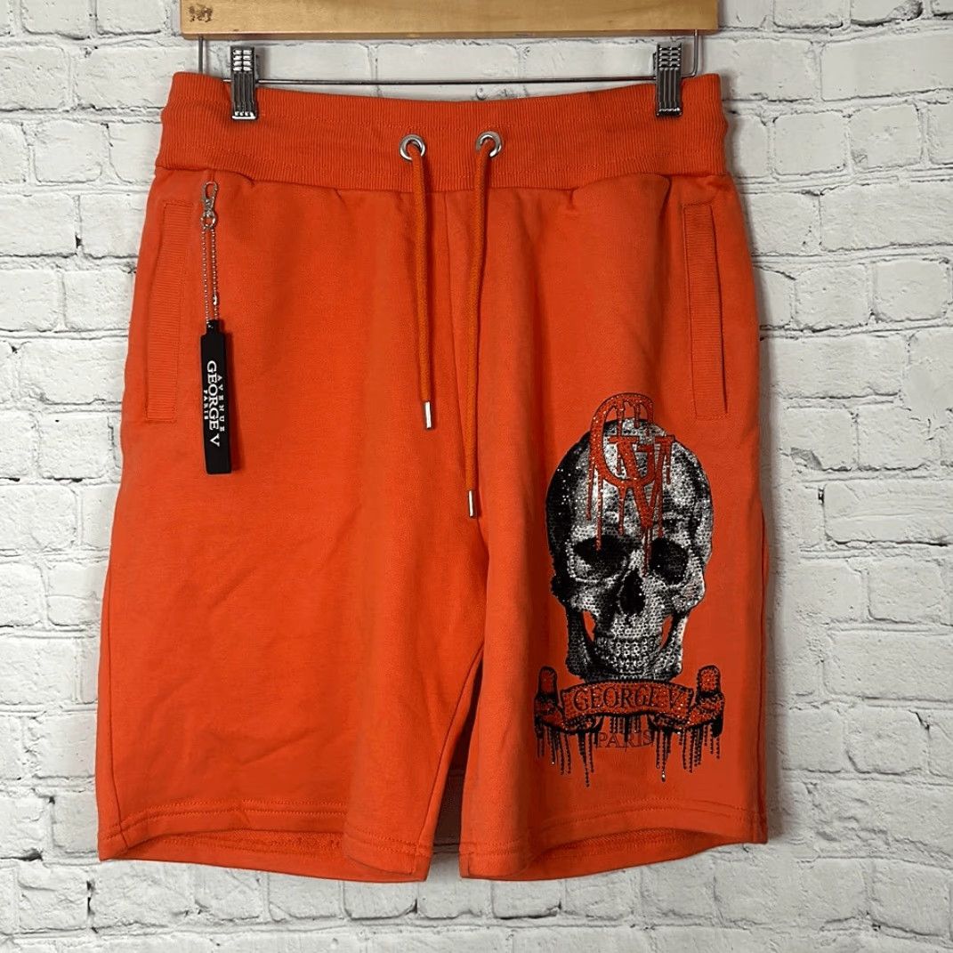 Avenue VINTAGE Avenue George V Paris Glitter Skull Shorts and Shirt Set S Unisex Adults Orange Shirt Shorts Outfit/Set Men’s Women’s? Size US S / EU 44-46 / 1 - 2 Thumbnail