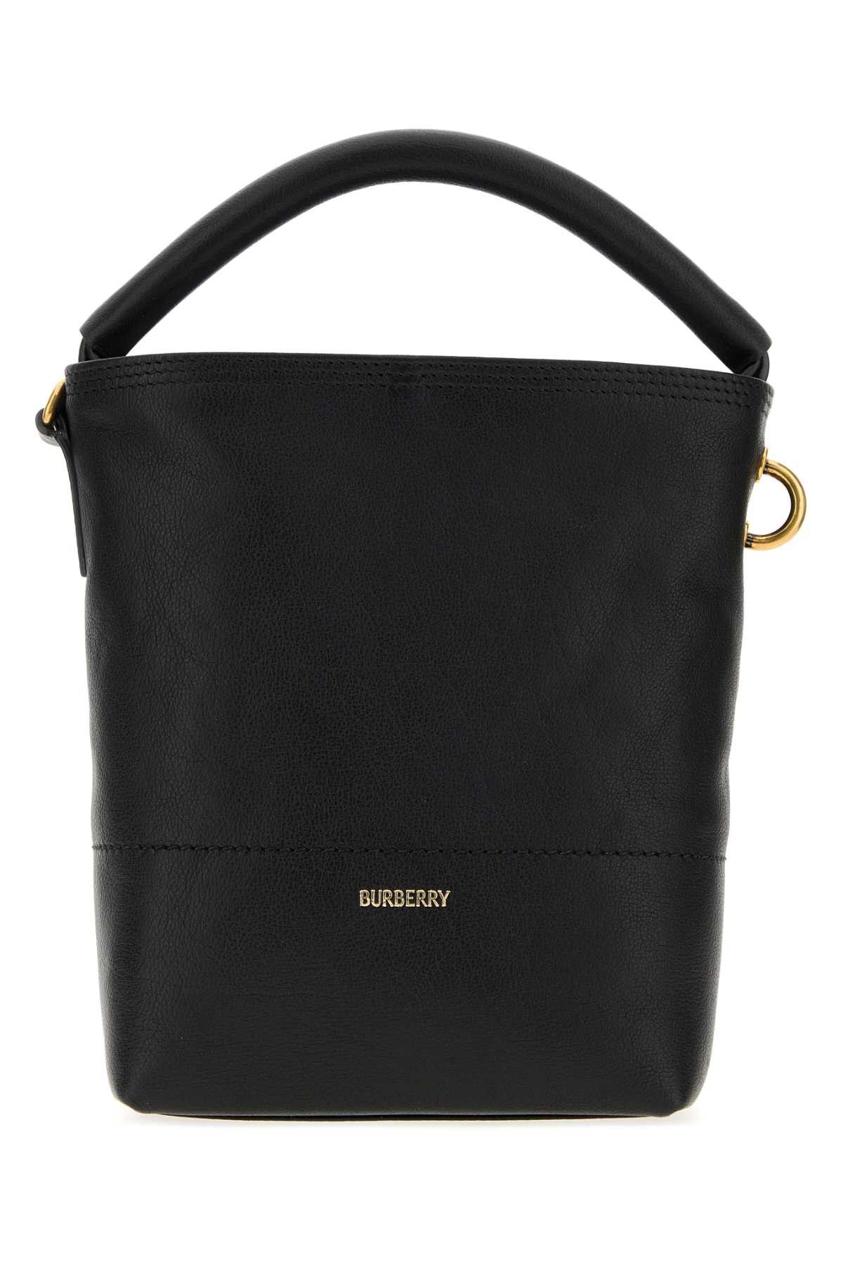 Burberry Black Leather Handbag Size ONE SIZE - 1 Thumbnail