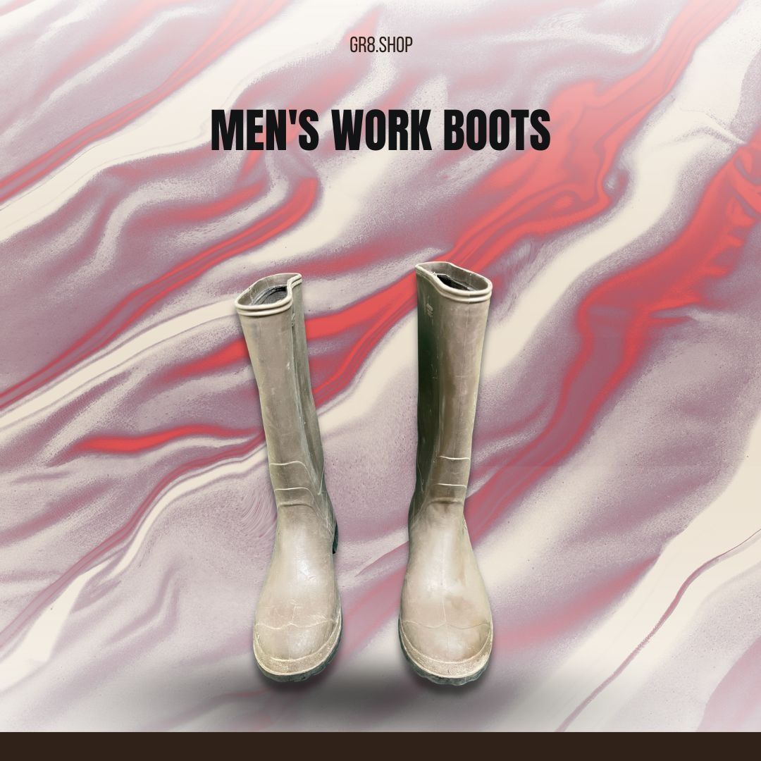 Other Mens Work Boots Size 7 Made In Canada Durable Rubber Constru Size US 7 / EU 40 - 1 Thumbnail