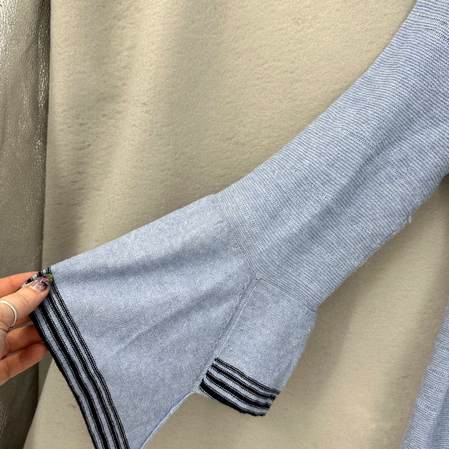 Vintage Laurie Felt Cashmere Blend Sweater Womens XS Blue Kimono Sleeve Relaxed Fit Pullover Size XS / US 0-2 / IT 36-38 - 6 Thumbnail